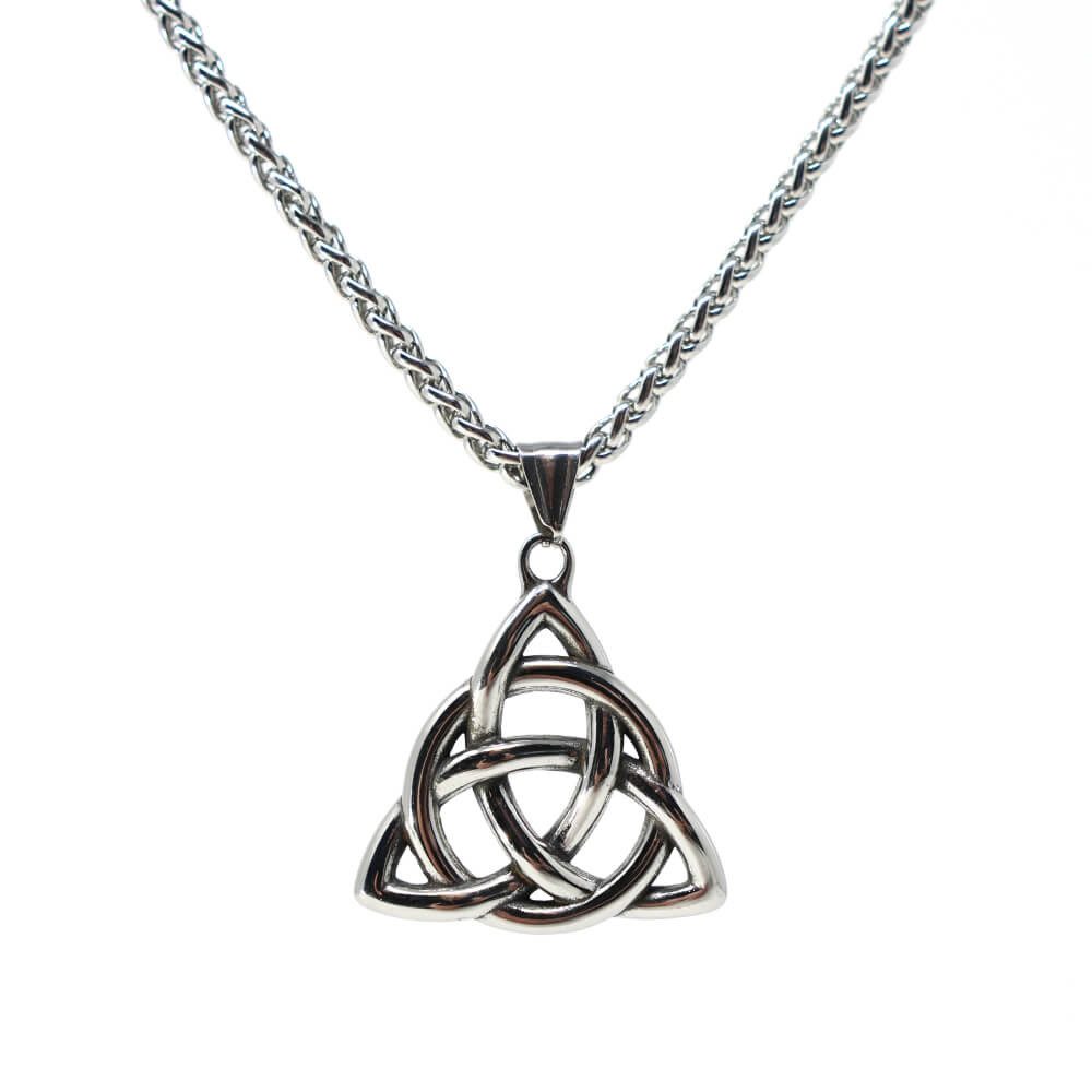 Kette mit Anhänger Lederkette Edelstahlkette 316L DREIEINIGKEIT