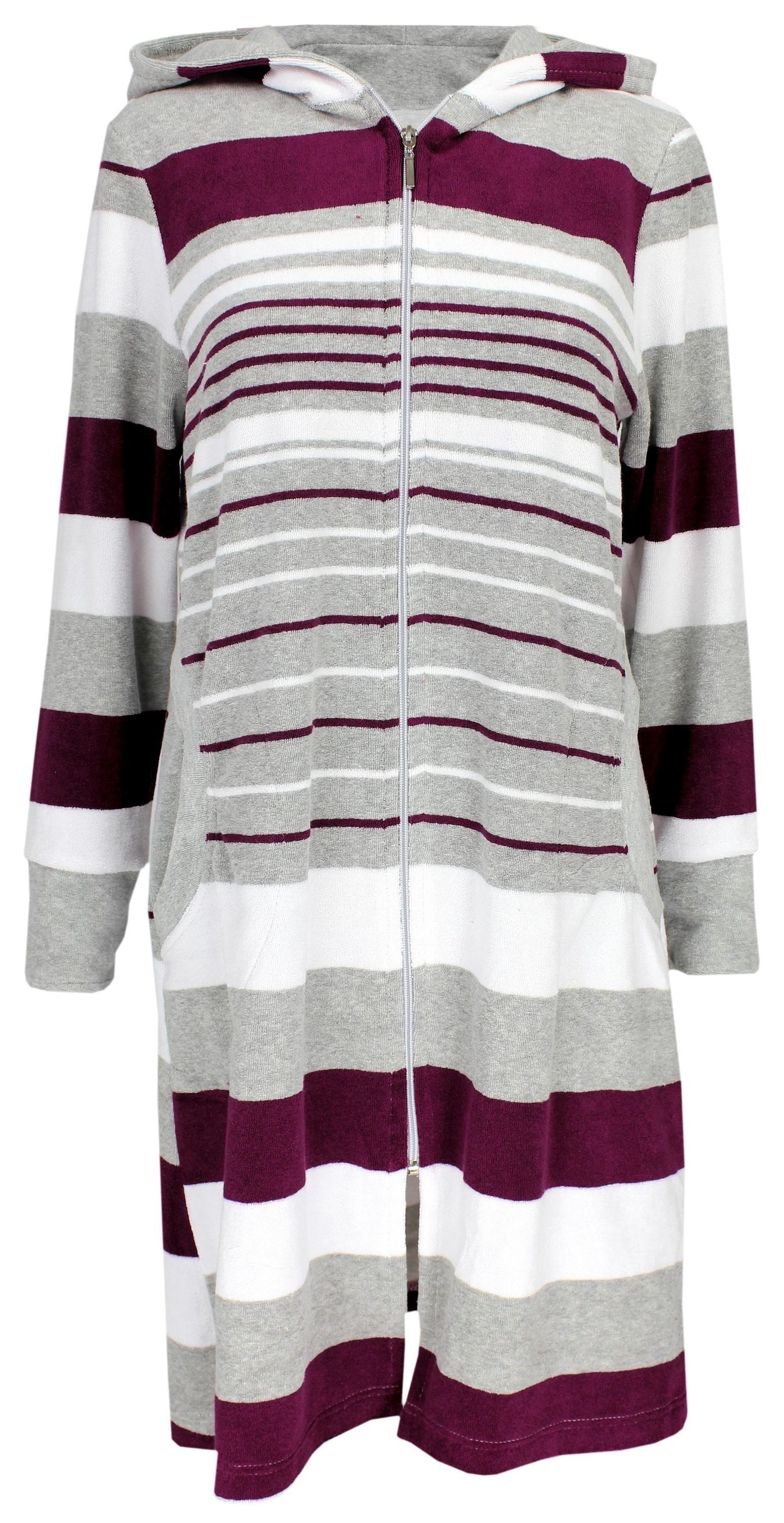 Aquarti Damenbademantel Aquarti Damen Frottee Bademantel Morgenmantel Gestr günstig online kaufen