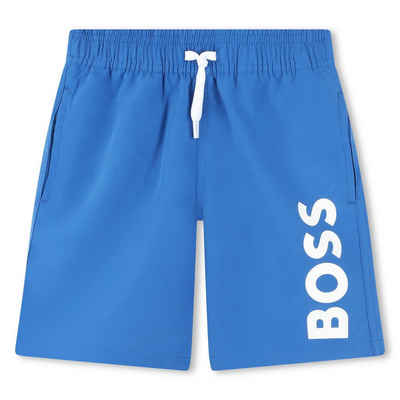 BOSS Badeshorts BOSS Surfer Shorts blau mit weißem Logo-Print, Gr. 8-16 Jahre