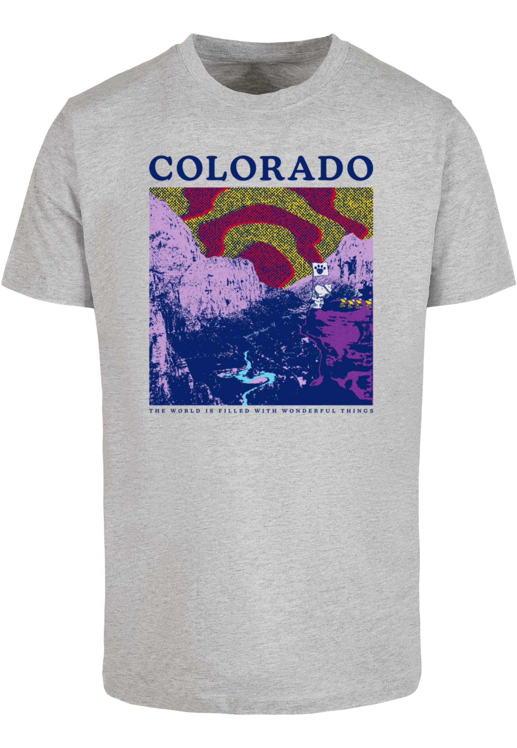 - T-Shirt (1-tlg) Merchcode T-Shirt Round heathergrey Peanuts Herren Colorado Neck