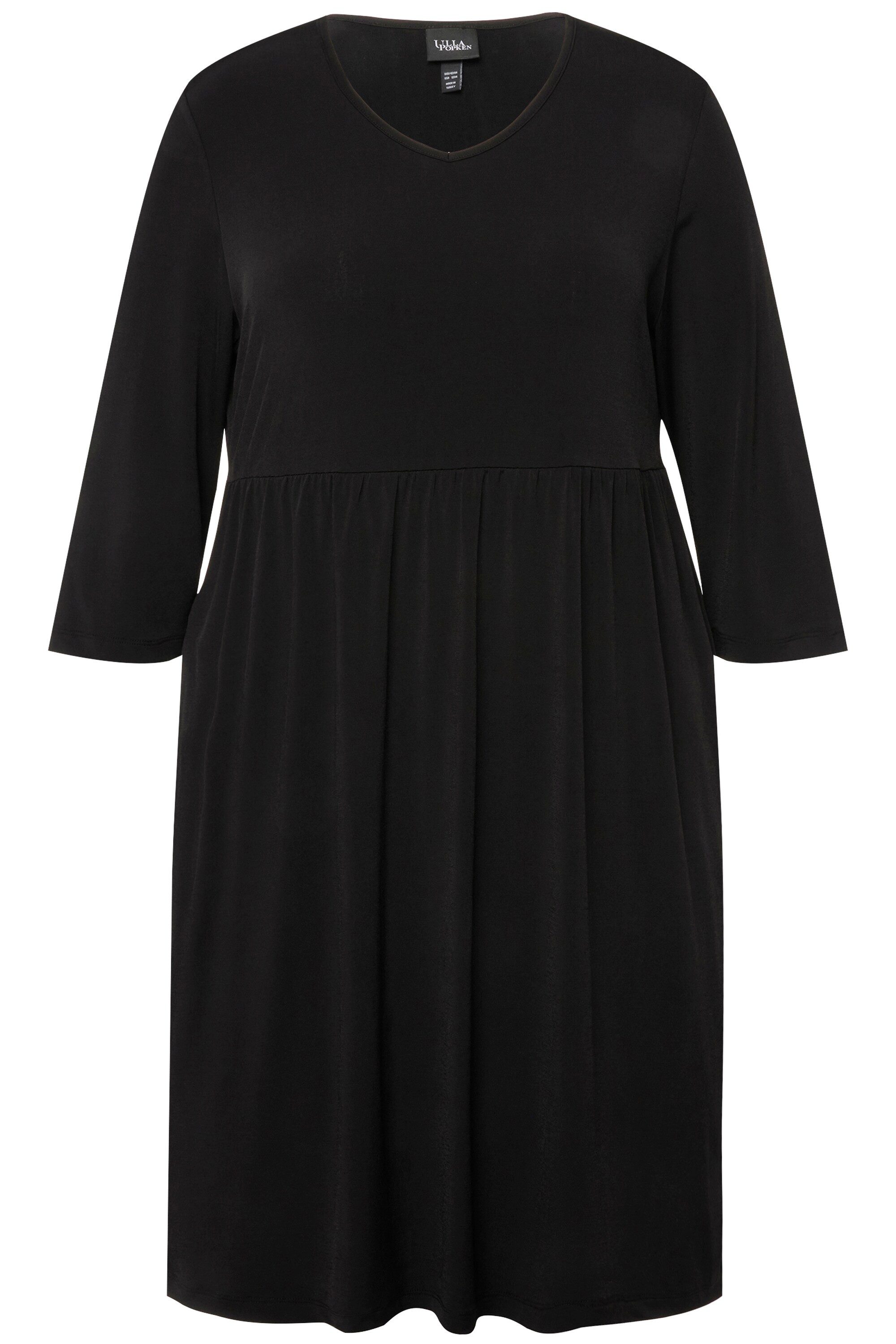 Ulla Popken Maxikleid Longshirt A-Linie Tunika-Ausschnitt günstig online kaufen