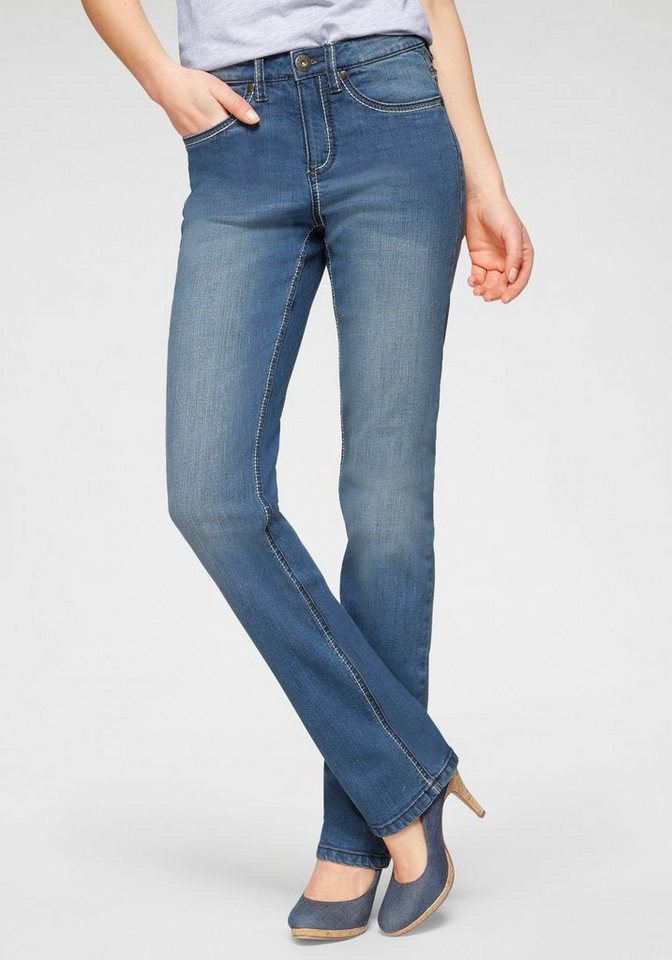 Arizona Gerade Jeans »Comfort Fit« High Waist mit Kontrastnähten online