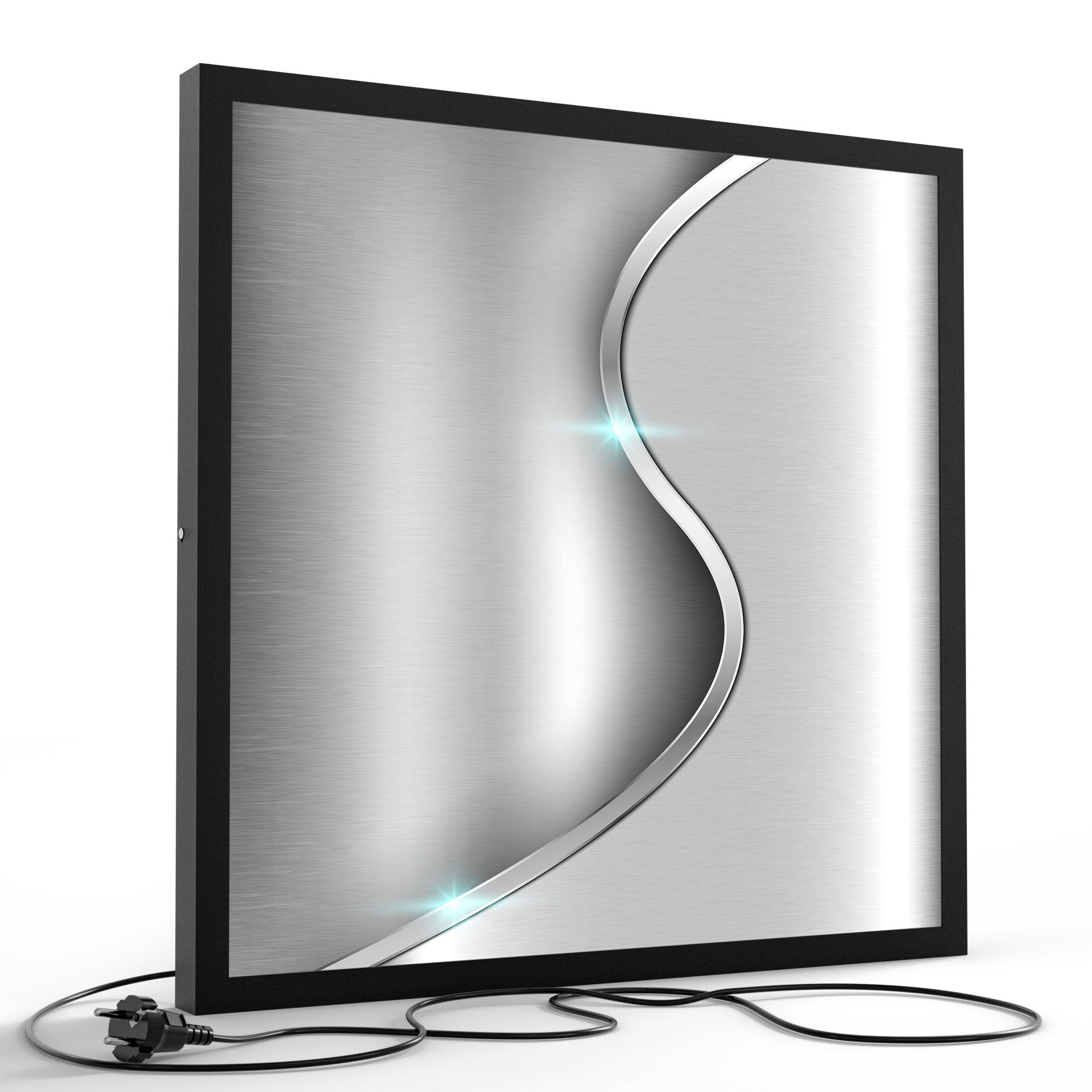 DEQORI LED-Bild 'Polierte Oberfläche', (1 St), LED Lampe Leuchte Leuchtbild Bild beleuchtet Deckenleuchte Wandlampe