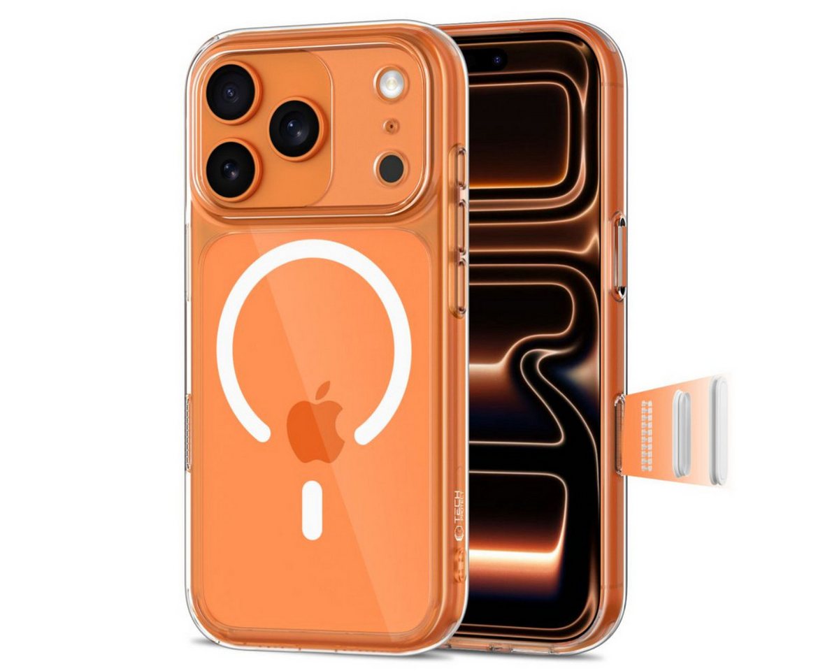 TECH PROTECT Handyhülle Magpeak CC Hülle kompatibel mit iPhone 17 Pro Max klarer Schutz 6.7 Zoll, Transparentes Hybridcase mit Magnetring