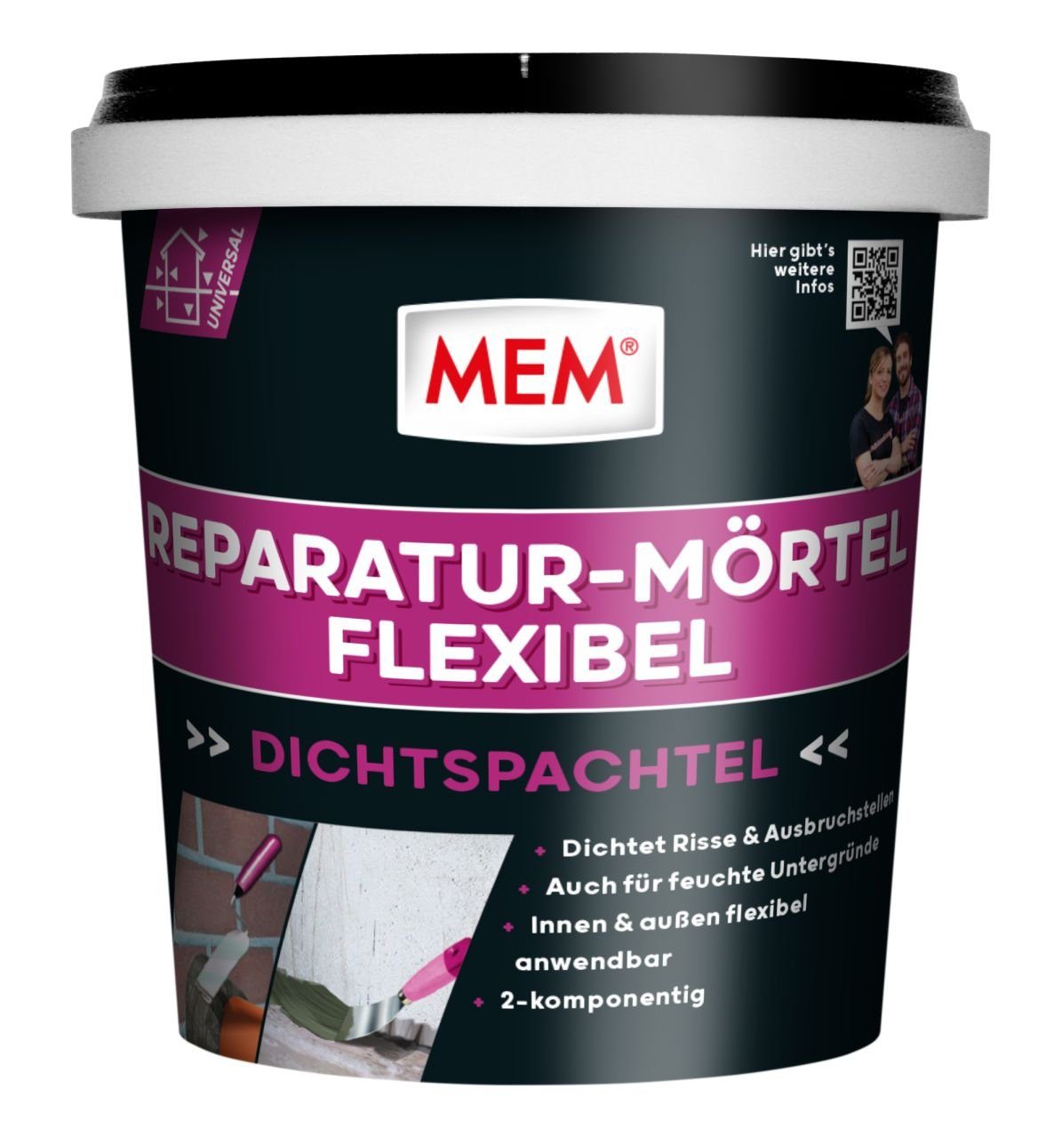 MEM Bauchemie Estrich MEM Reparatur-Mörtel Flexibel 1 kg