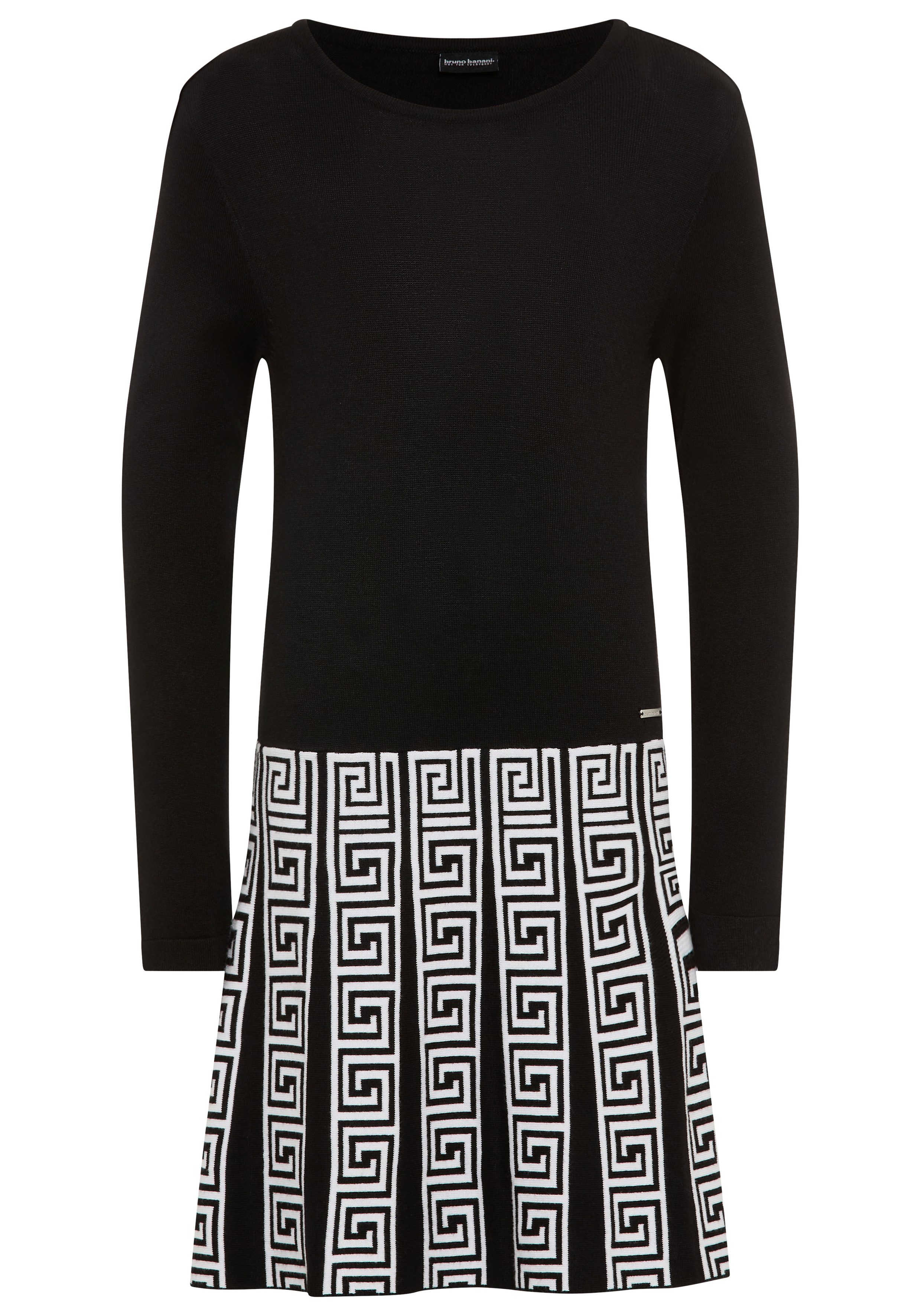Bruno Banani Strickkleid Strickkleid mit Faltenrock und Jacquardmuster für Mädchen Für TEENS. Trendiges Strickkleid – Bild 5 von 5