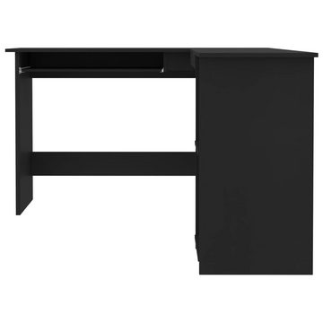 furnicato Schreibtisch Eckschreibtisch in L-Form Schwarz 120x140x75 cm Holzwerkstoff