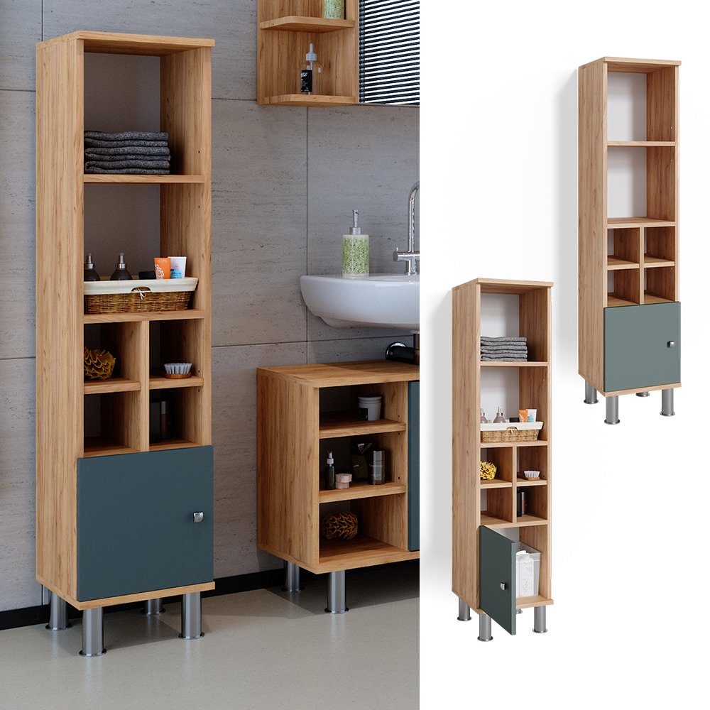 Vicco Midischrank Fynn, Grün/Goldkraft Eiche, 30 günstig online kaufen