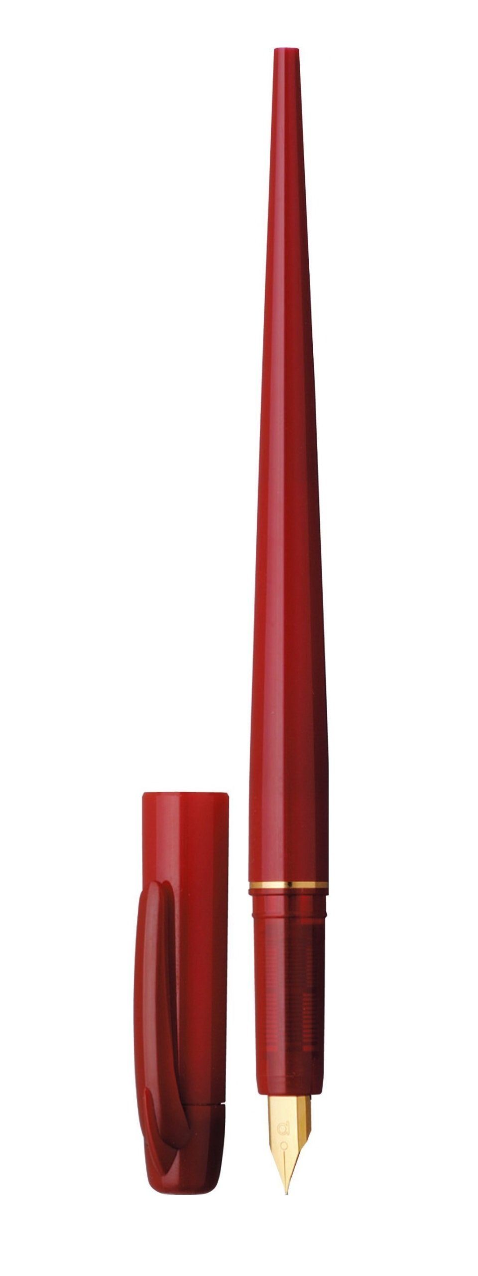 *Platinum Füllfederhalter Deskpen DPQ-700A, Rot, Set inklusive 4 Carbon Tintenpatronen