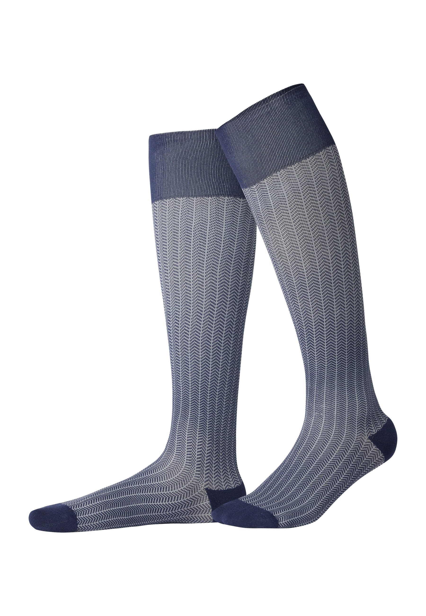ITEM m6 Kniestrümpfe ALLDAY HERRINGBONE SOFT COMPRESSION Softe Kompression, Fischgrätmuster, optimale Passform, Business