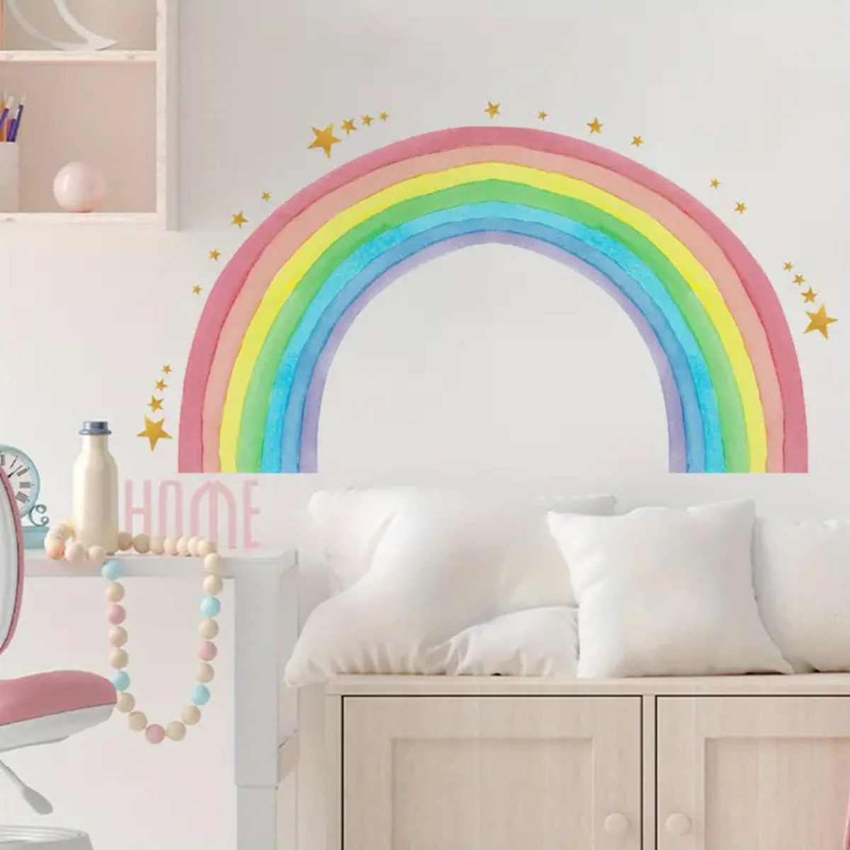 Montegoni Wandsticker XXL Wandtattoo für Kinderzimmer, Abnehmbar, wiederverwendbar, wasserdicht und einfache Peel-Anwendung.