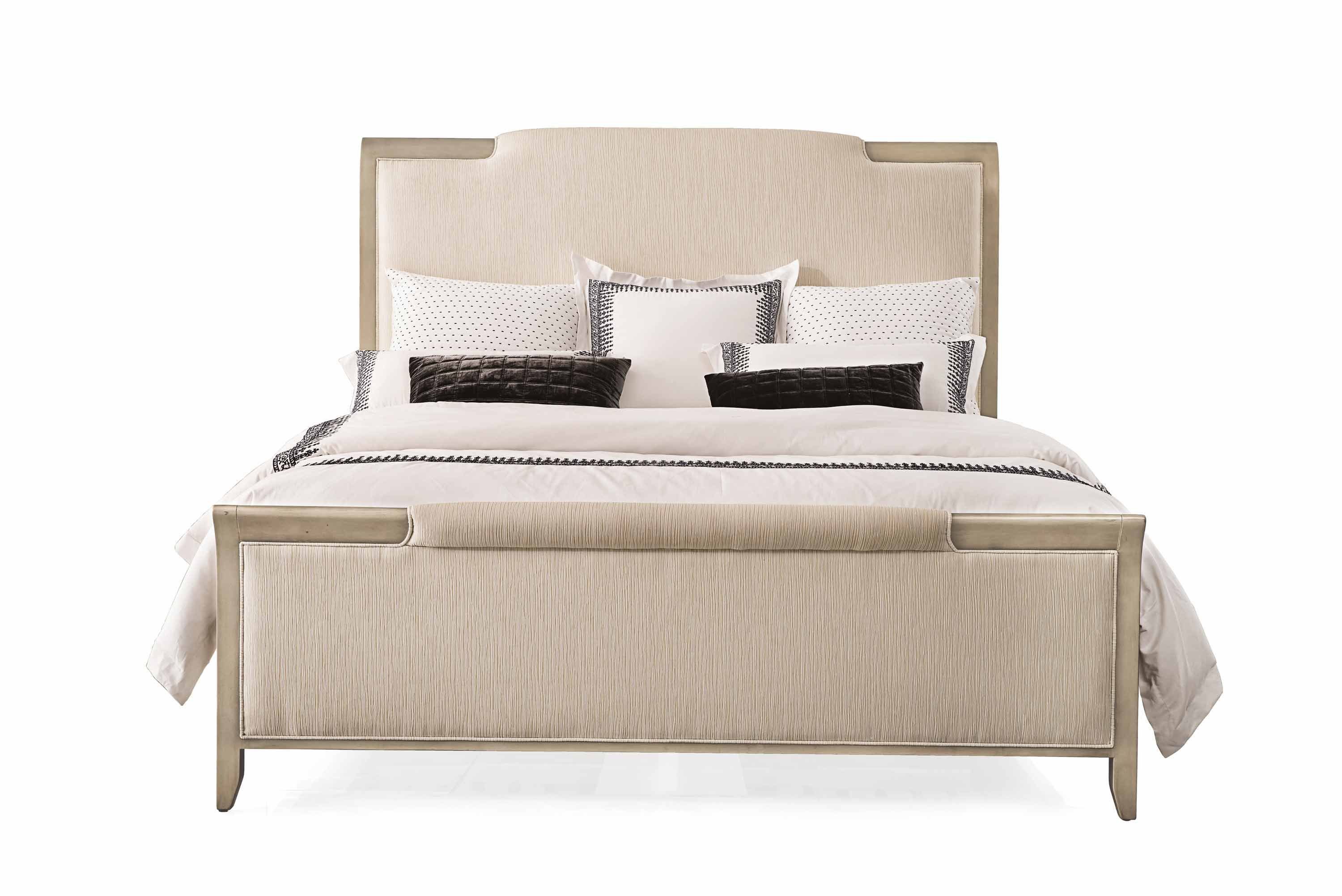 JVmoebel Bett Polster Design Luxus Bett Stoff Betten Leder Modernes 223 x 192cm