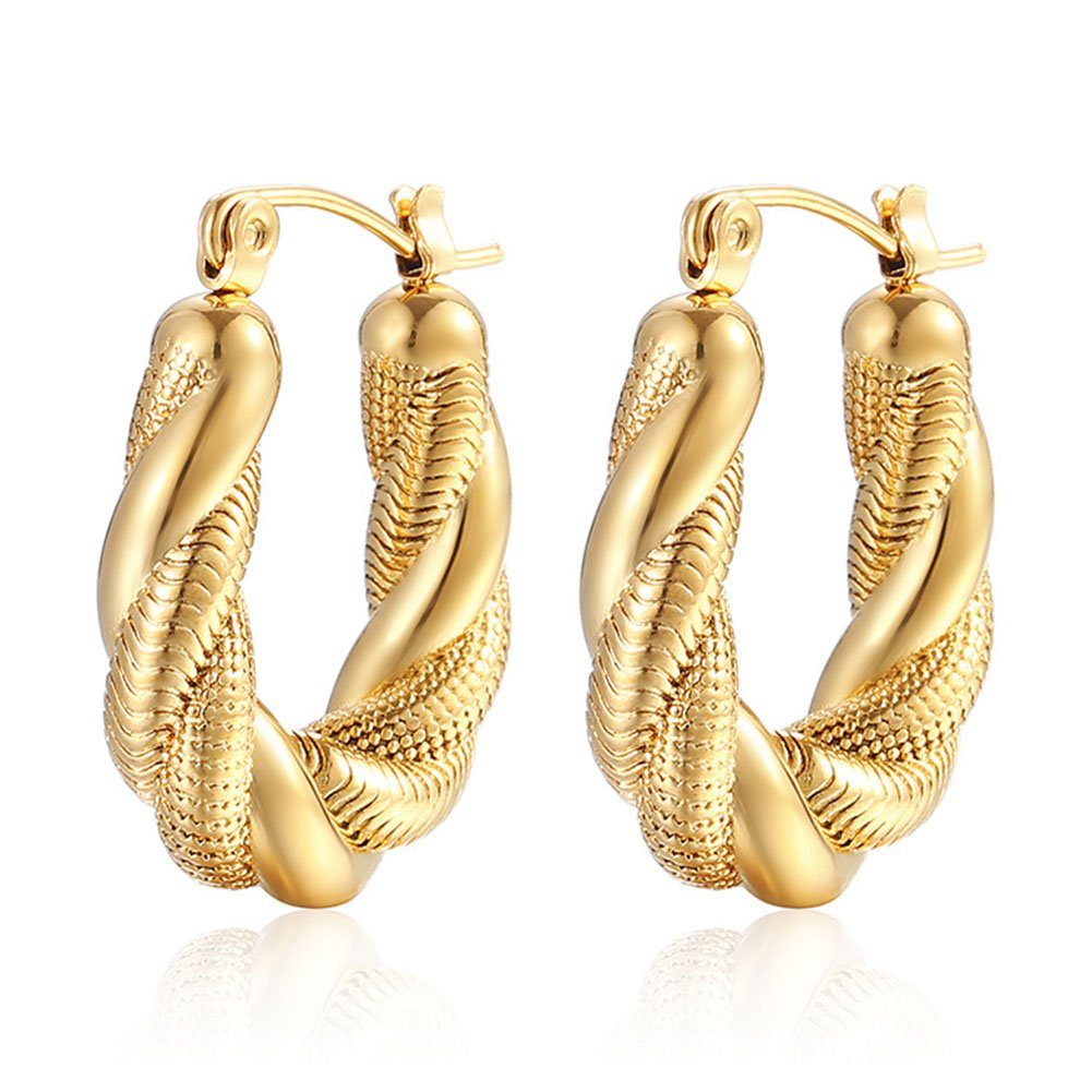 GLAMO Paar Ohrhänger Hoop Earrings 18K Gold plated Hoop Earrings,für Frauen Mädchen
