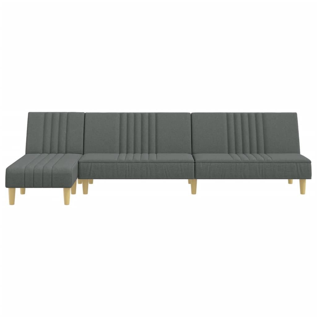 vidaXL Sofa Schlafsofa in L-Form Dunkelgrau günstig online kaufen