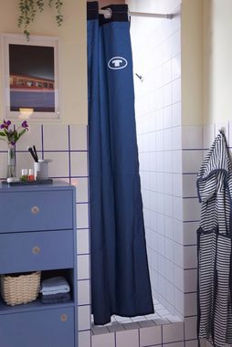 TOM TAILOR HOME Duschvorhang Navy Badewanne Dusche Breite 180 cm (1-tlg., 1x Duschvorhang), Anti-Schimmel, Antibakteriell, Wasserabweisend, Waschbar