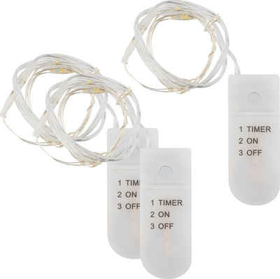 VBS Lichterkette, mit Timer, 10 LEDs 3er-Pack