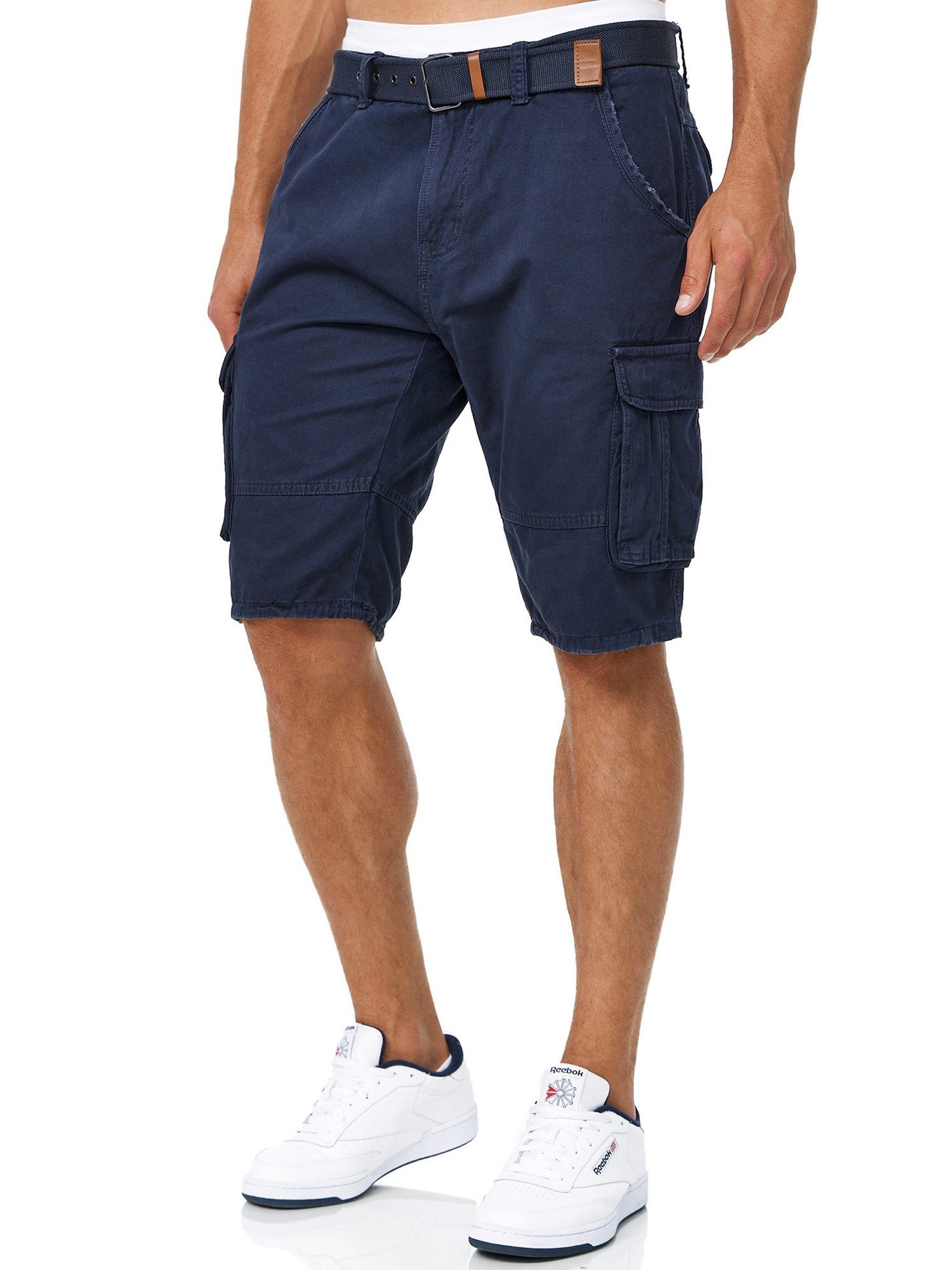 PASLTER Herren Caprihose Leinen - 3/4 Hose Mit Elastischem Bund