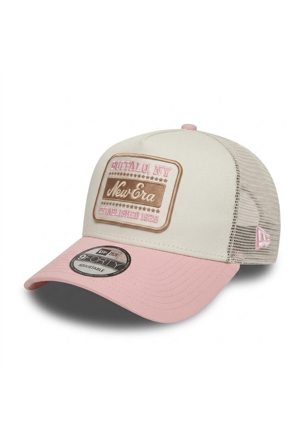New Era Baseball Cap New Era Patch 9Forty A-Frame Trucker Cap Hellbeige Rosa (1-St)