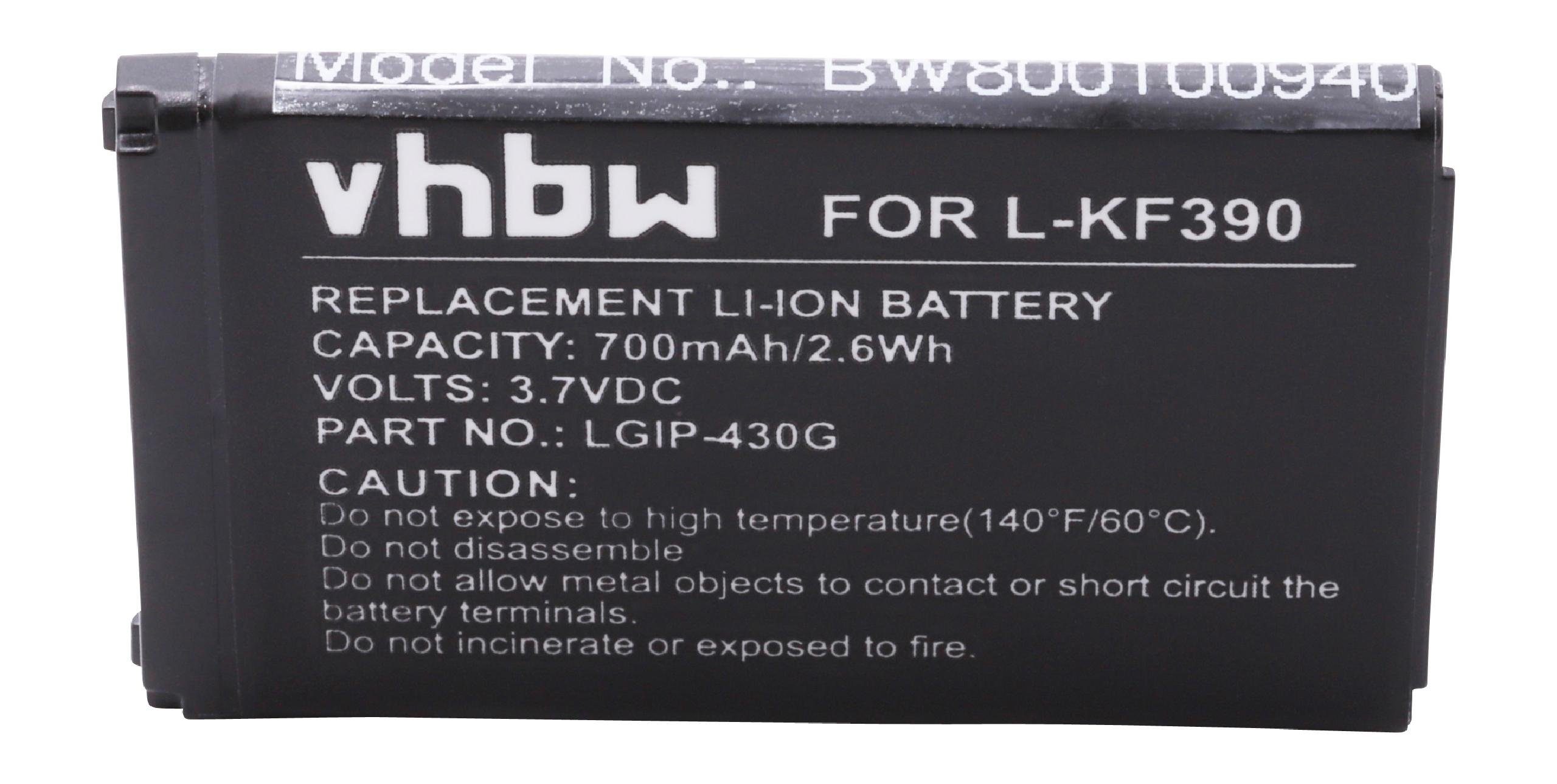 vhbw Ersatz für LG IP-430G für Smartphone-Akku Li-Ion 700 mAh (3,7 V)