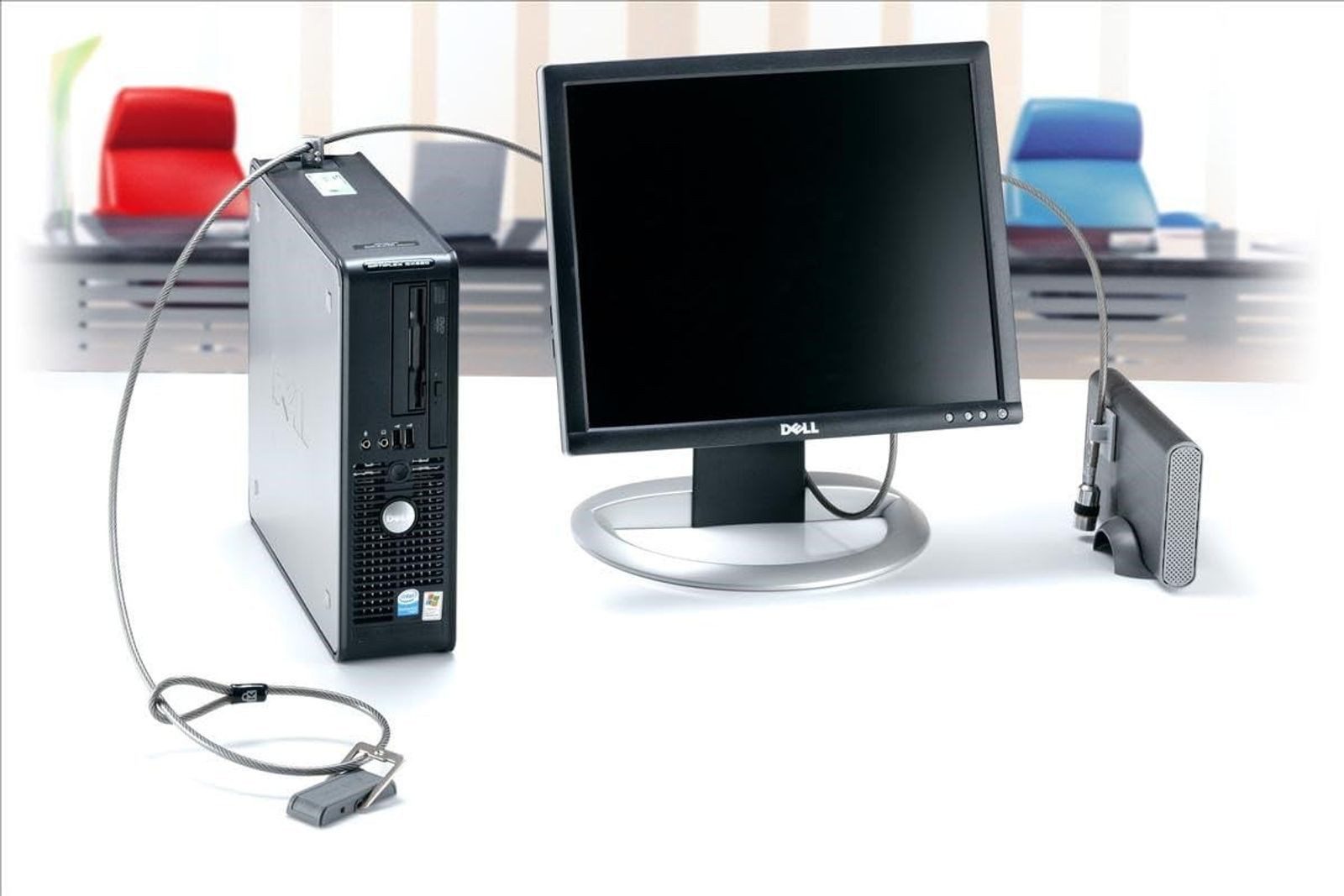 KENSINGTON Laptopschloss Kensington Schließsystem für Desktop-PC & Peripheriegeräte 2,4m