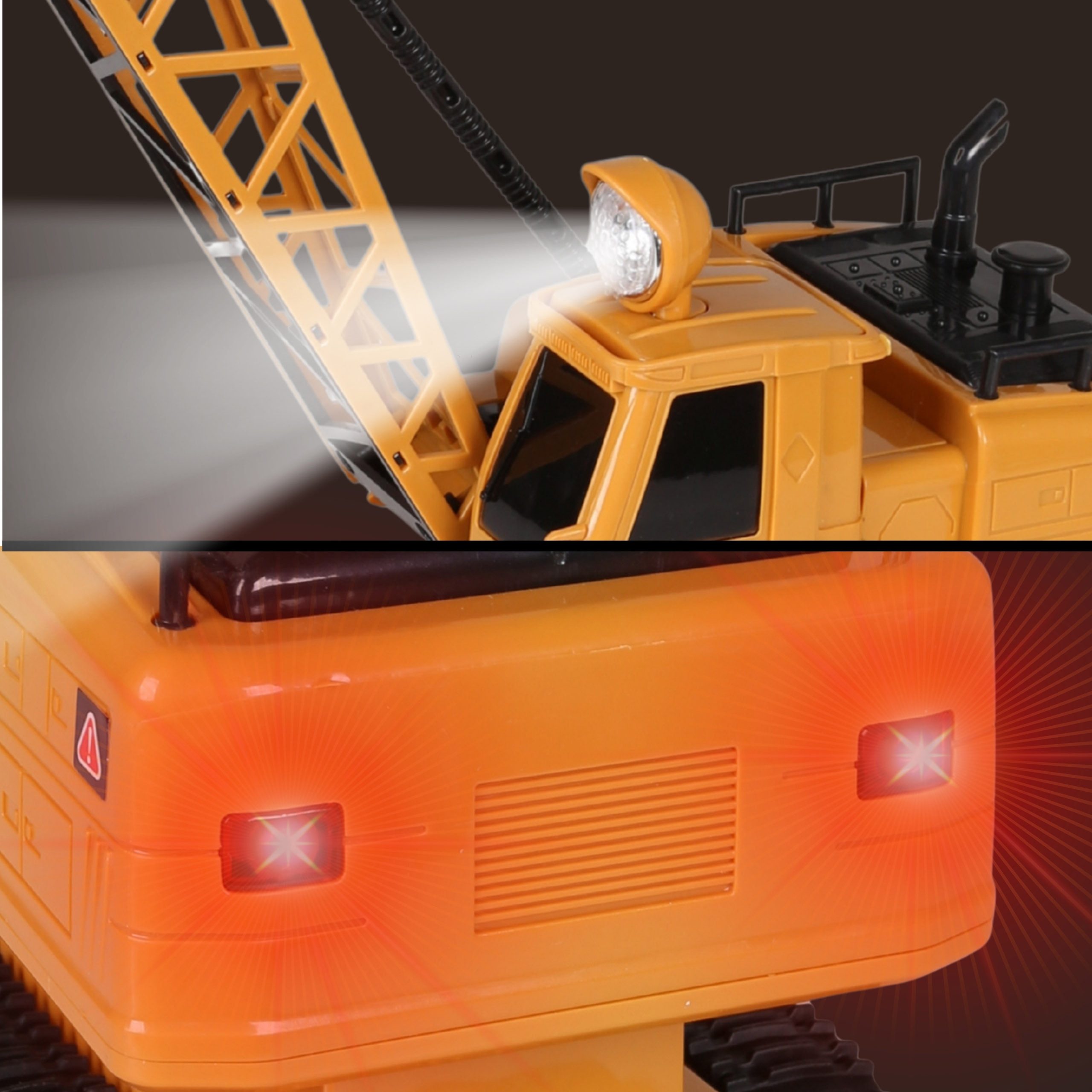 Sarcia.eu RC-Kran Ferngesteuerter Kran 1:20 + Zubehör, Baumaschine mit LED und Klang