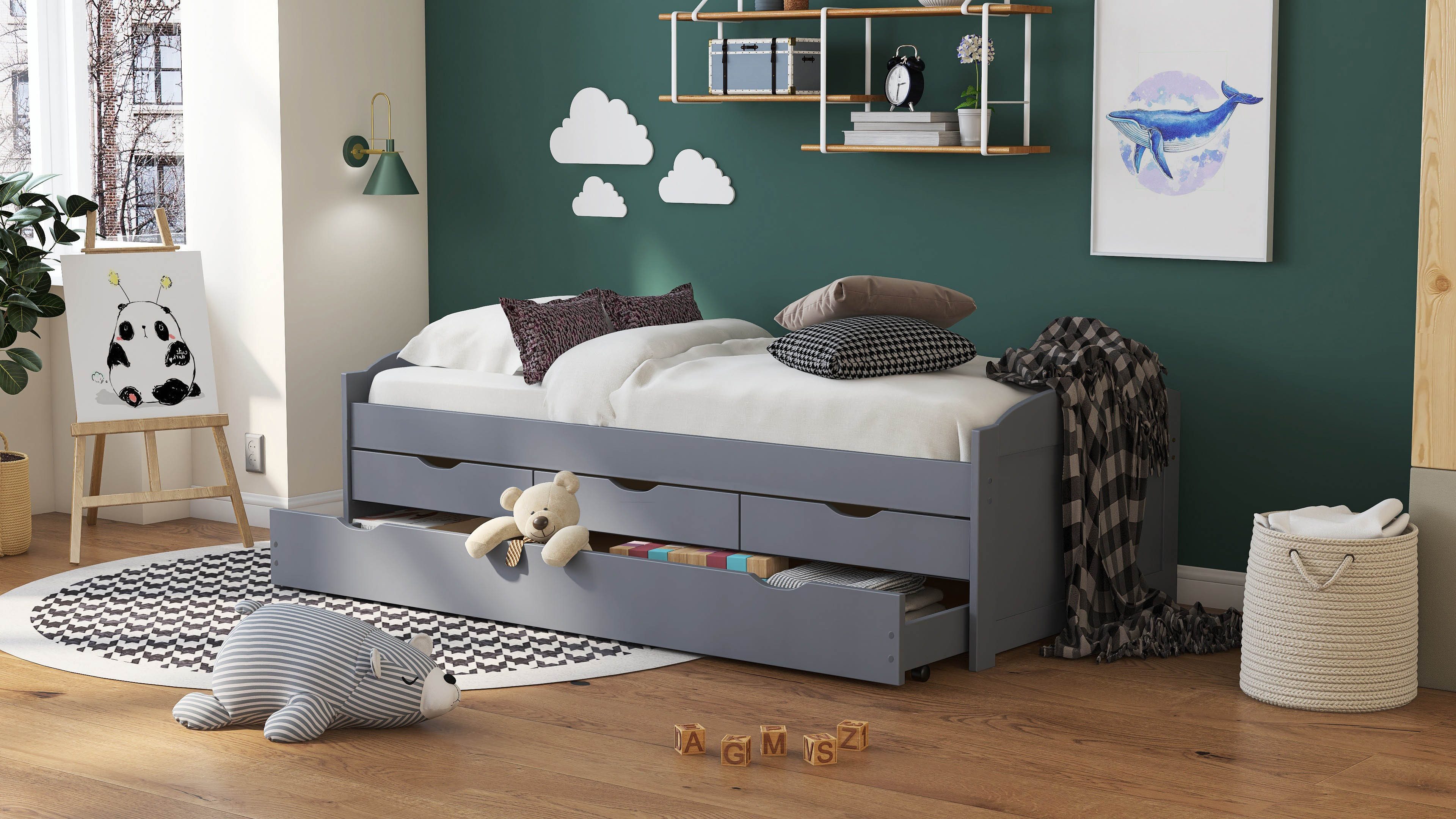 Inter Link Funktionsbett Lena, ausziehbare Liegefläche, inkl. Lattenrost, a günstig online kaufen