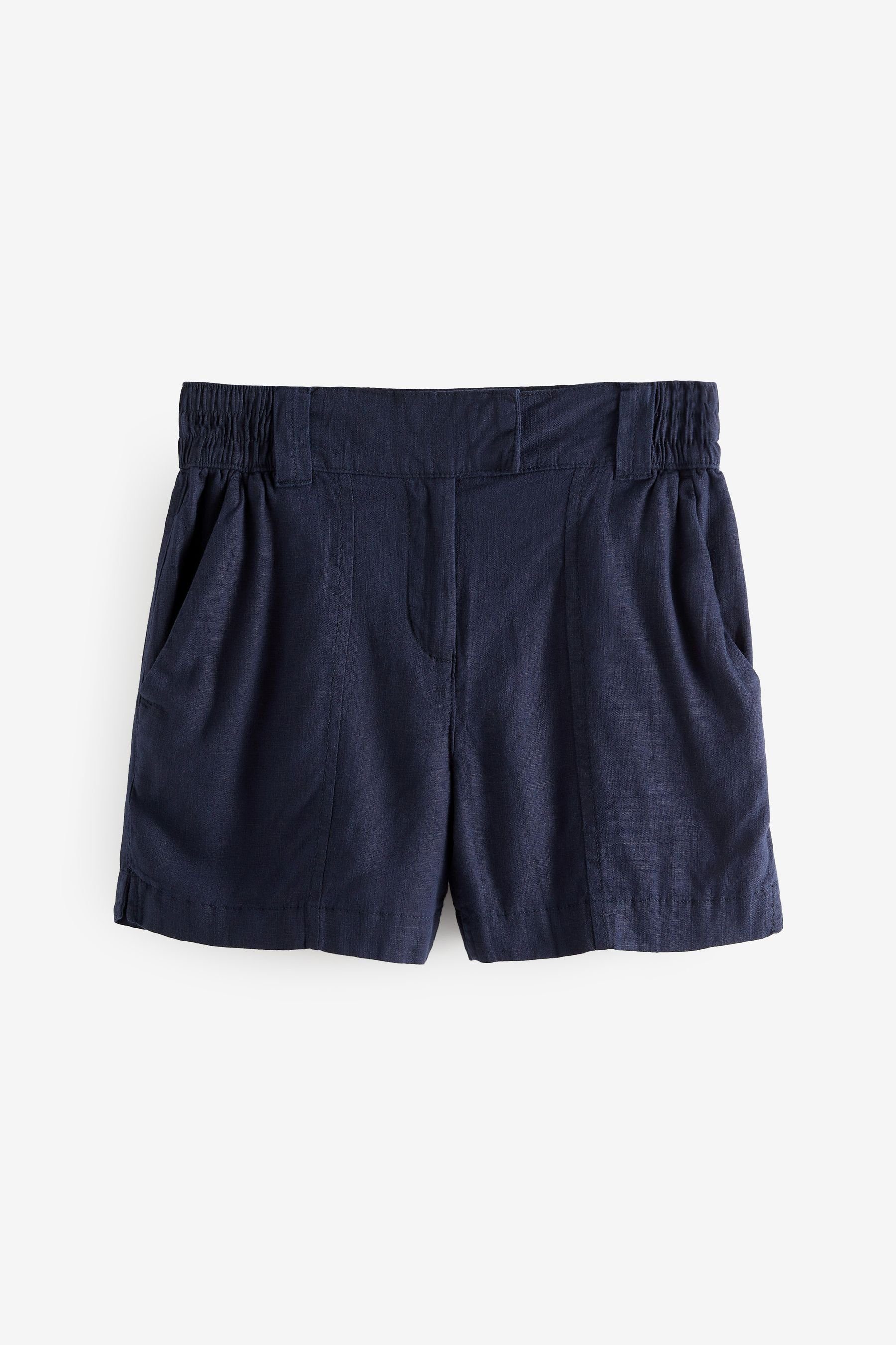 für aus Blue Jungen Shorts Leinengemisch Next Navy Shorts (1-tlg)
