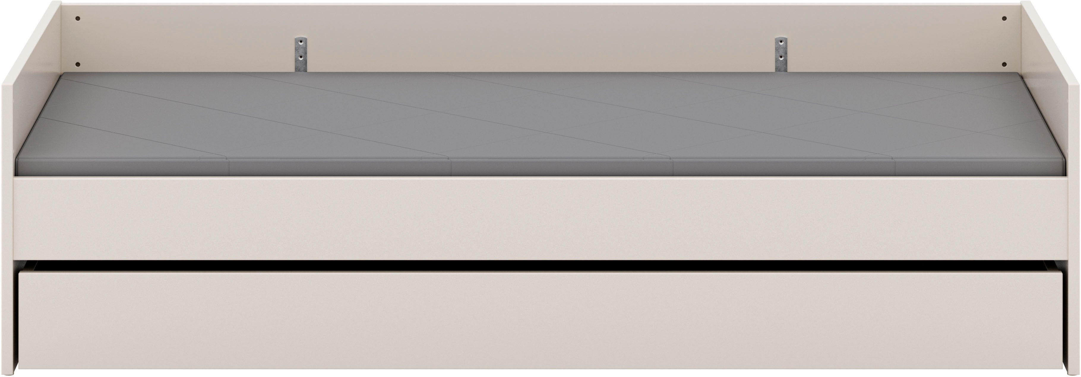 YUNY by PAIDI Kinderbett SISTER LOU mit Bettkasten, Jugendliege, bietet extra Stauraum oder zweite Liegefläche, Kojenliege Beige