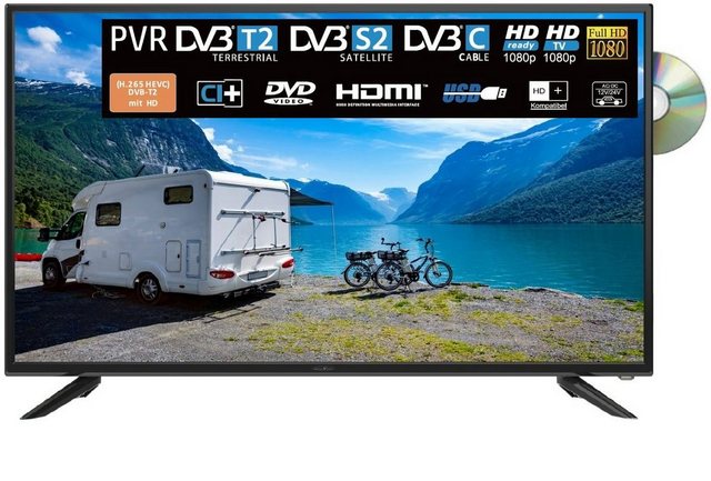 Reflexion LDDW400 LED-Fernseher (100,00 cm/40 Zoll, Full HD, Camping Fernseher, 12/24 Volt, mit integriertem DVD-Player)