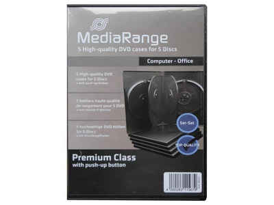 Mediarange DVD-Hülle 5x MediaRange 5fach 5er DVD CD Box Hülle black