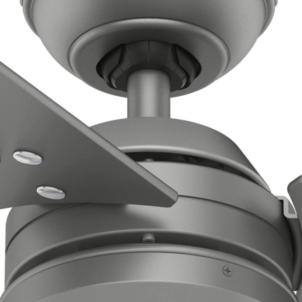 Hunter Deckenventilator Deckenventilator Protos Silber 132 cm mit Wandschalter