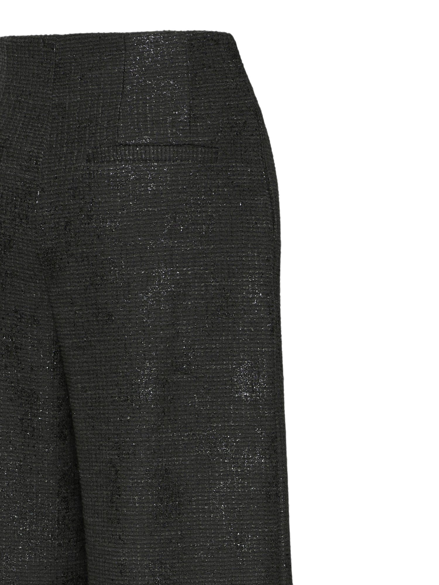 ICHI Stoffhose schwarz, Casual, Polyester, Unifarben, Loose Fit, Hoch