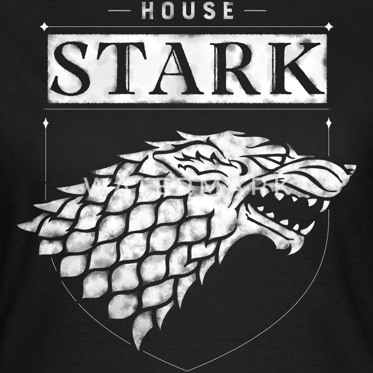 Spreadshirt T-Shirt Game Of Thrones Haus Stark Wappen Schattenwolf Frauen T-Shirt (1-tlg) Slim Fit, fällt klein aus