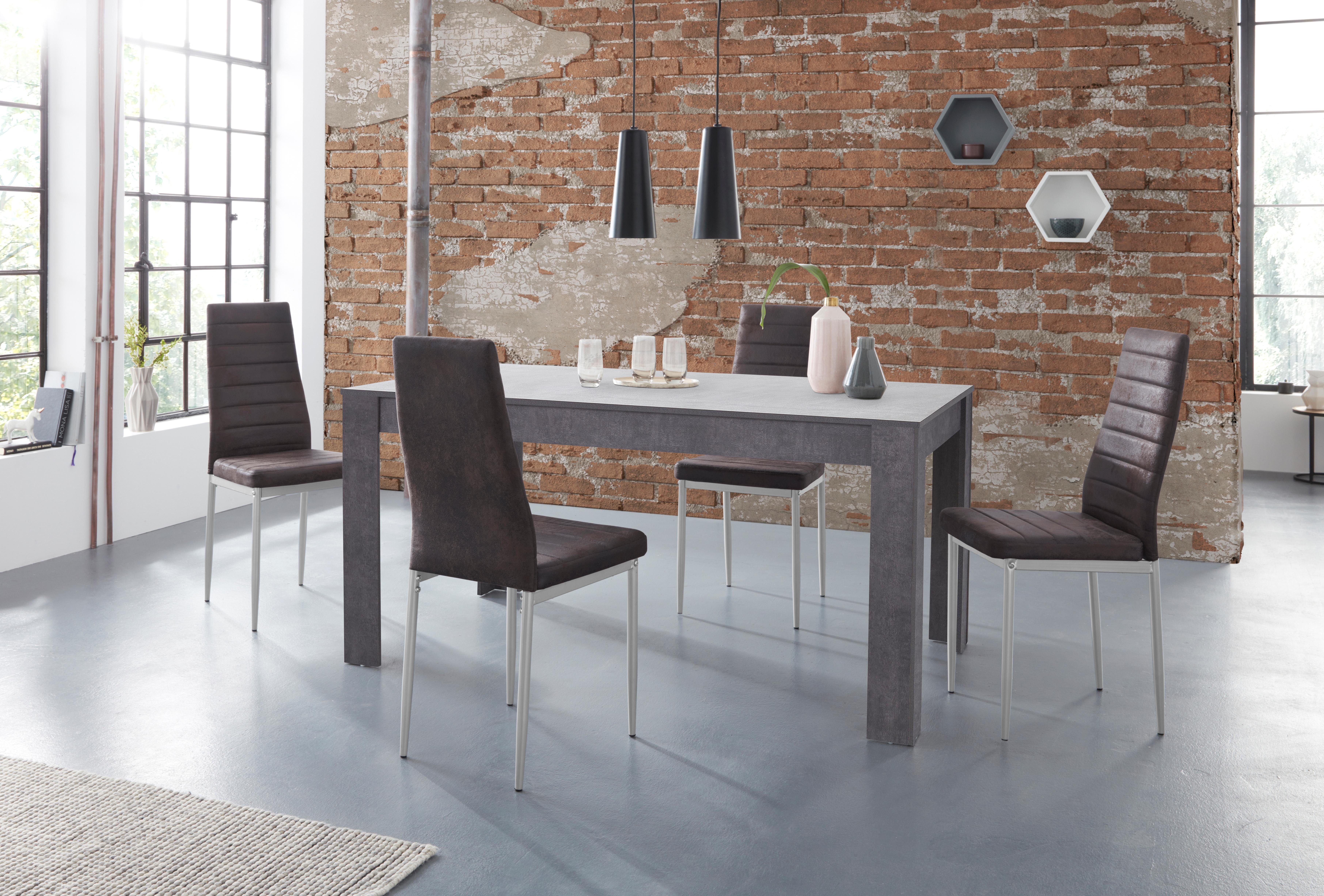 OTTO home Essgruppe Lynn160/Kate, (Set, 5-tlg), Tisch mit 4 Stühlen