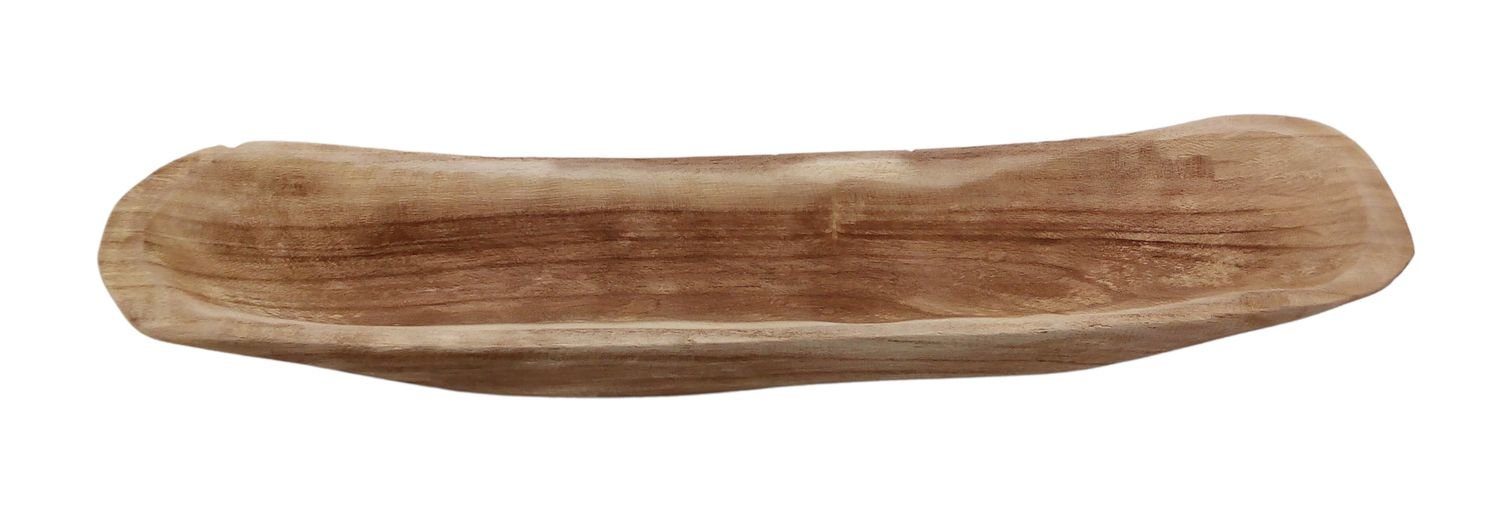 Schale Dekoschale 60cm aus Paulownia Holz Boot Schiff Obstschale Holzschale T