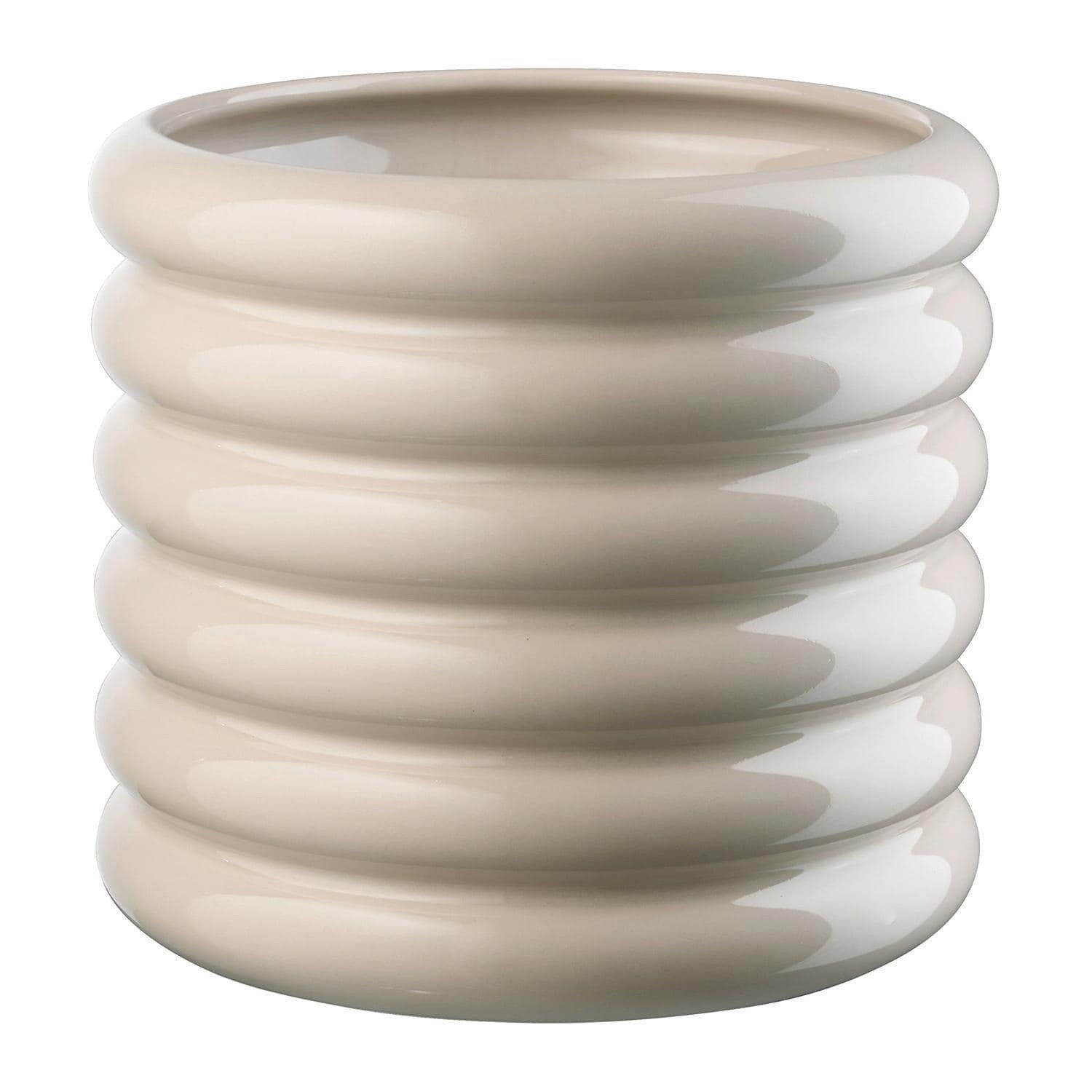 ASA SELECTION Übertopf Pflanzentopf LOOPY, Sandfarben, Ø 18 x H 19 cm, (1 St), Steingut, glänzend
