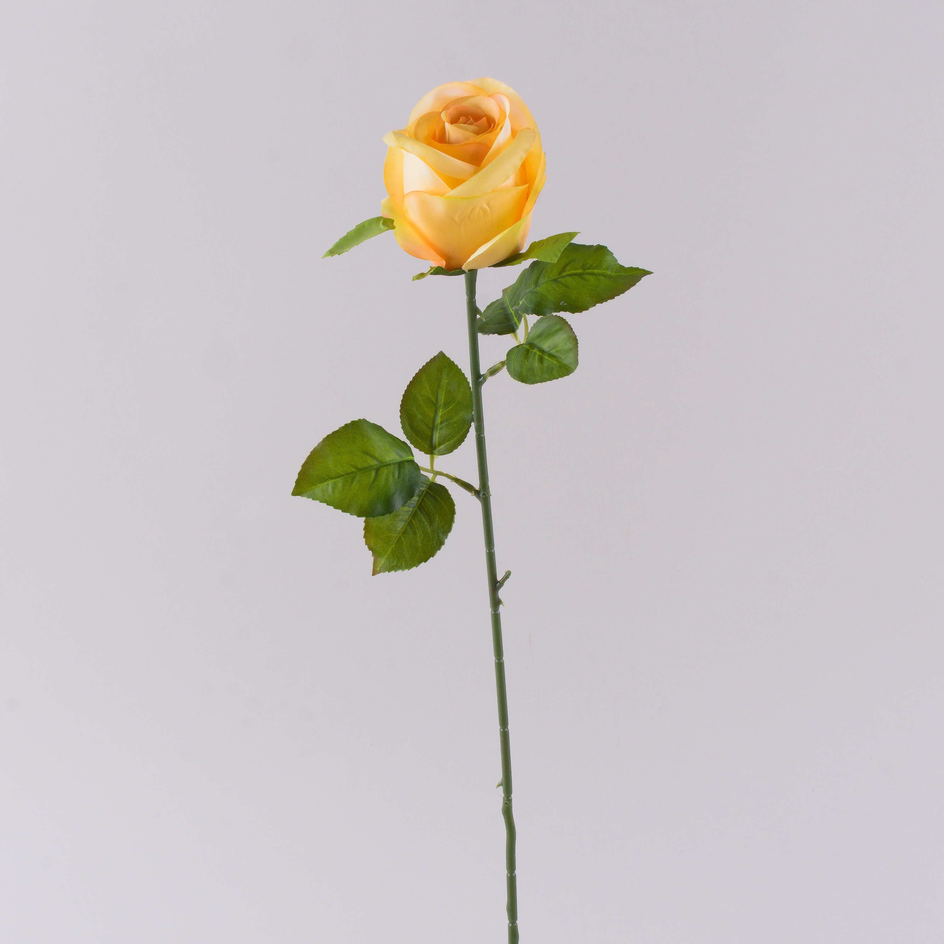 Kunstblume Kunstrose GINAKAS, gelb, 50cm Rose, artplants, Höhe 50.0 cm