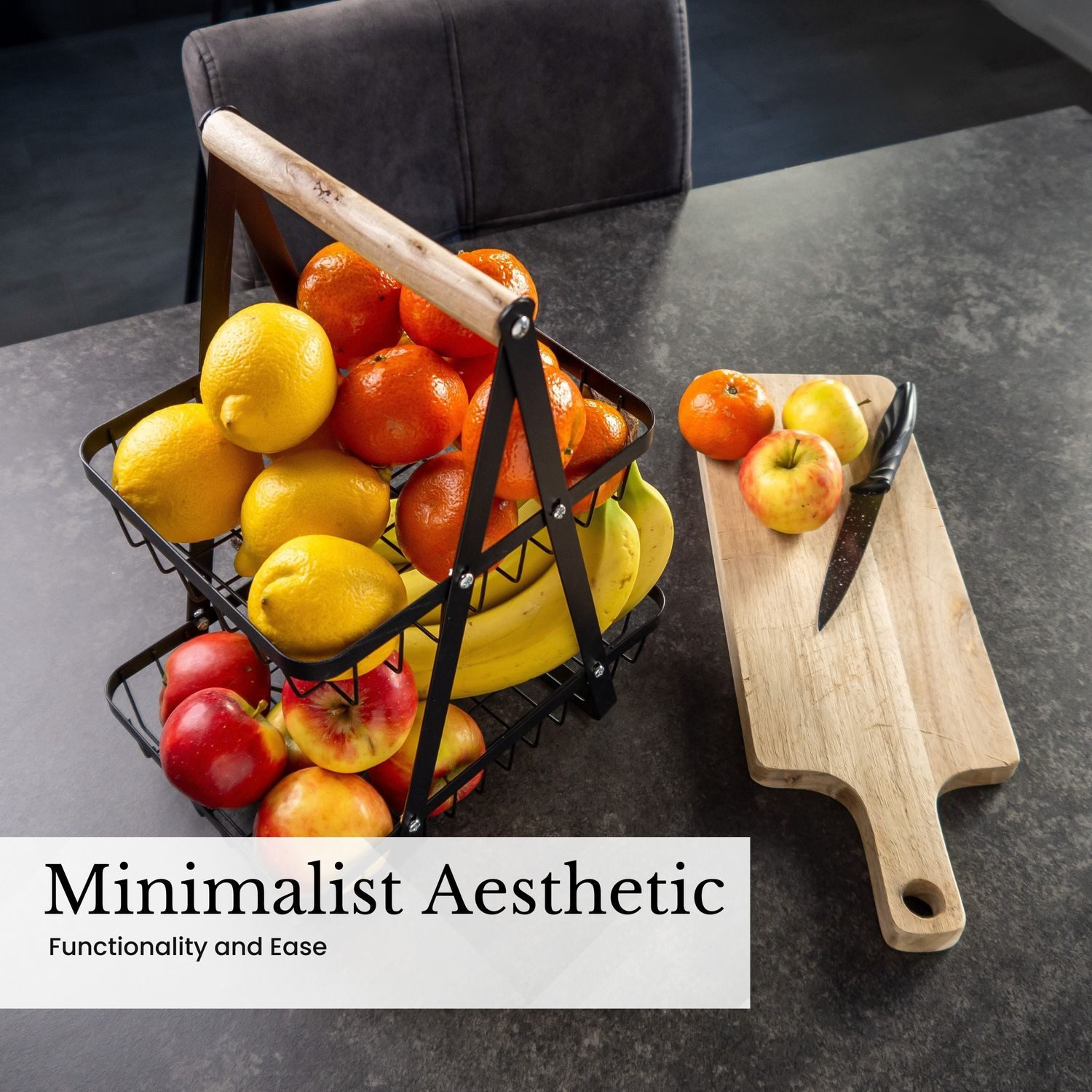 Intirilife Obstschale, Metall, (1-tlg), Obstkorb Etagere Obstschalenhalter Aufbewahrungskorb Organizer Regal