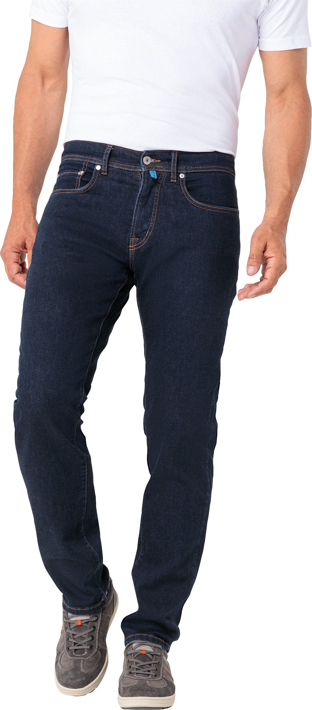 Pierre schwarz Stretch-Jeans 5-Pocket-Style Cardin