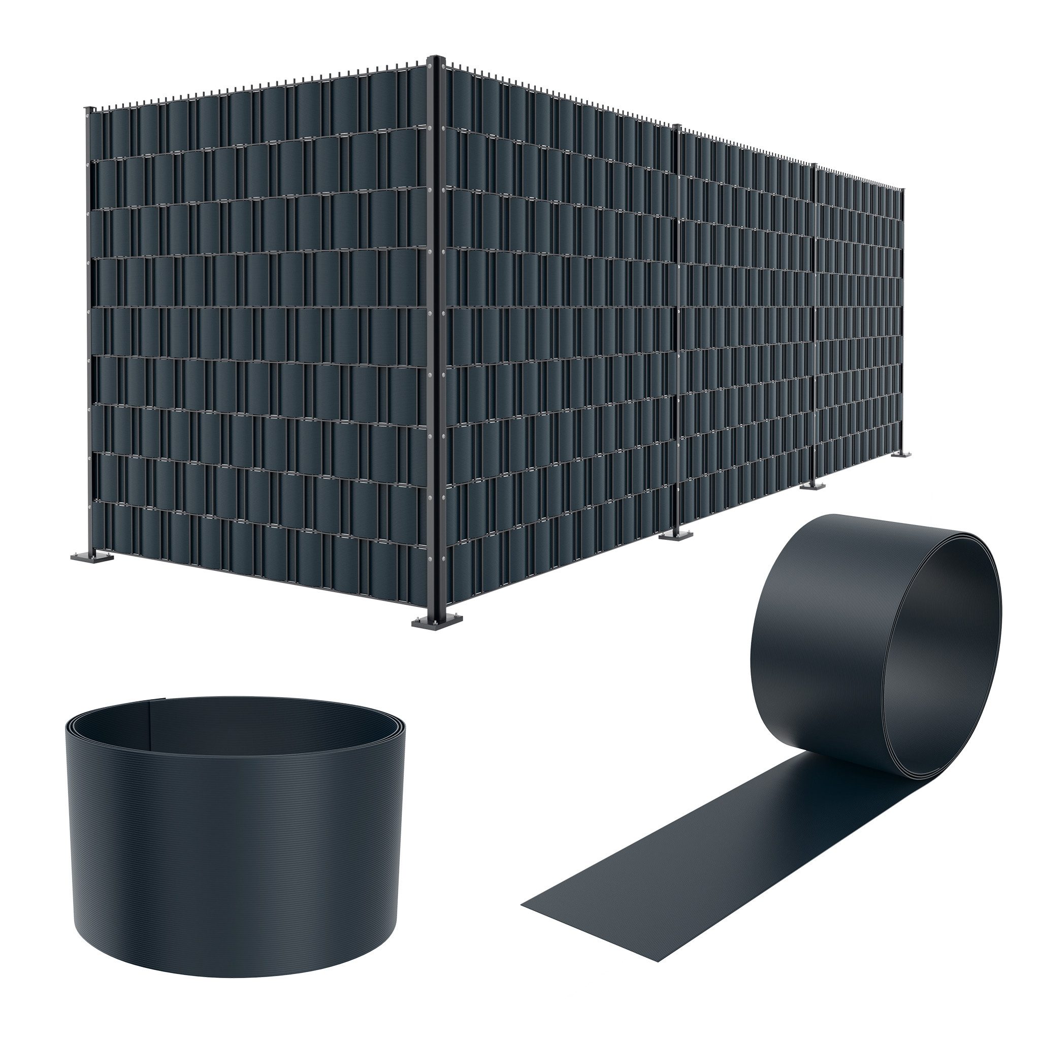 AUFUN Sichtschutzstreifen Hartes Zaunsichtschutz PVC, (10St., Keine