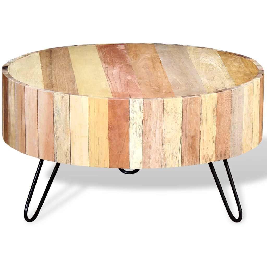 vidaXL Couchtisch Couchtisch Altholz Massiv (1-St), Massivholz Couchtisch Beistelltisch Sofatisch Kaffeetisch Wohnzimmer – Bild 5 von 5
