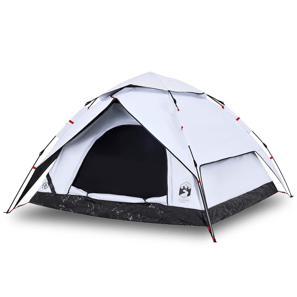 vidaXL Kuppelzelt Kuppel-Campingzelt 5 Personen Weiß Verdunkelt Quick Release, Personen: 5 (1 tlg)