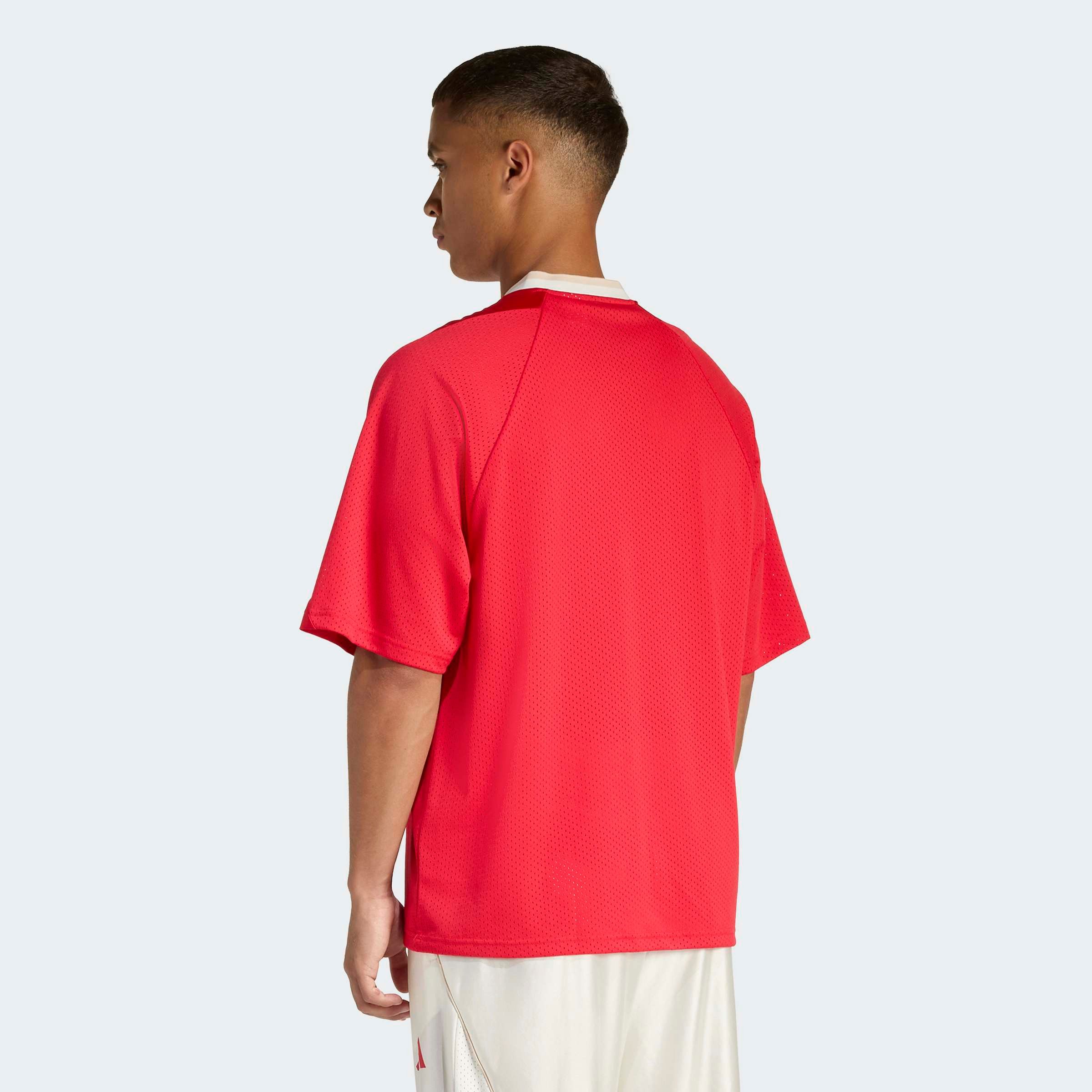 adidas Sportswear T-Shirt STADIUM GRAPHIC MESH lockerer Schnitt, mit V-Ausschnitt, mit auffälliger Grafik