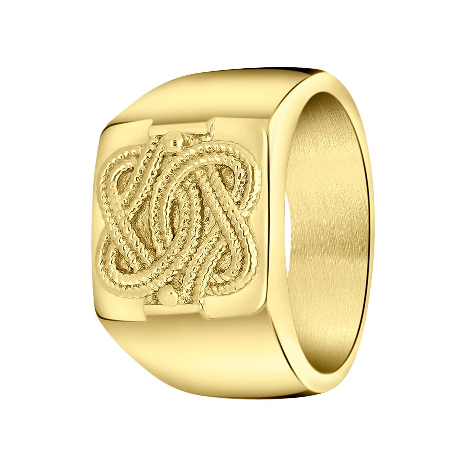 LUCARDI Fingerring Ring - Stahl - Gold - Herren