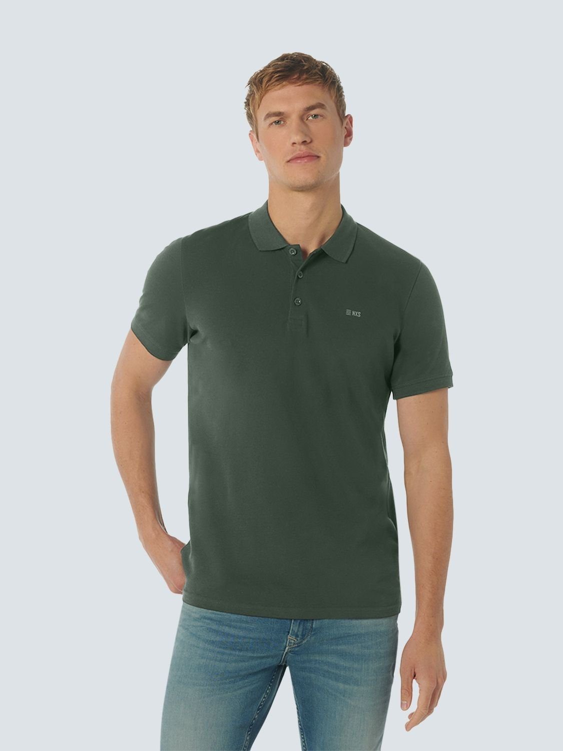 NO EXCESS Poloshirt - kurzarm Poloshirt - T-Shirt - Solid Stretch