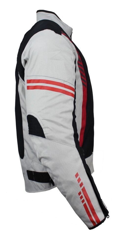 Alpha Speeds Motorradjacke Herren MESH ONE 4-in-1 All-Season Mesh-Jacke in Off-White (Rot-Touch)