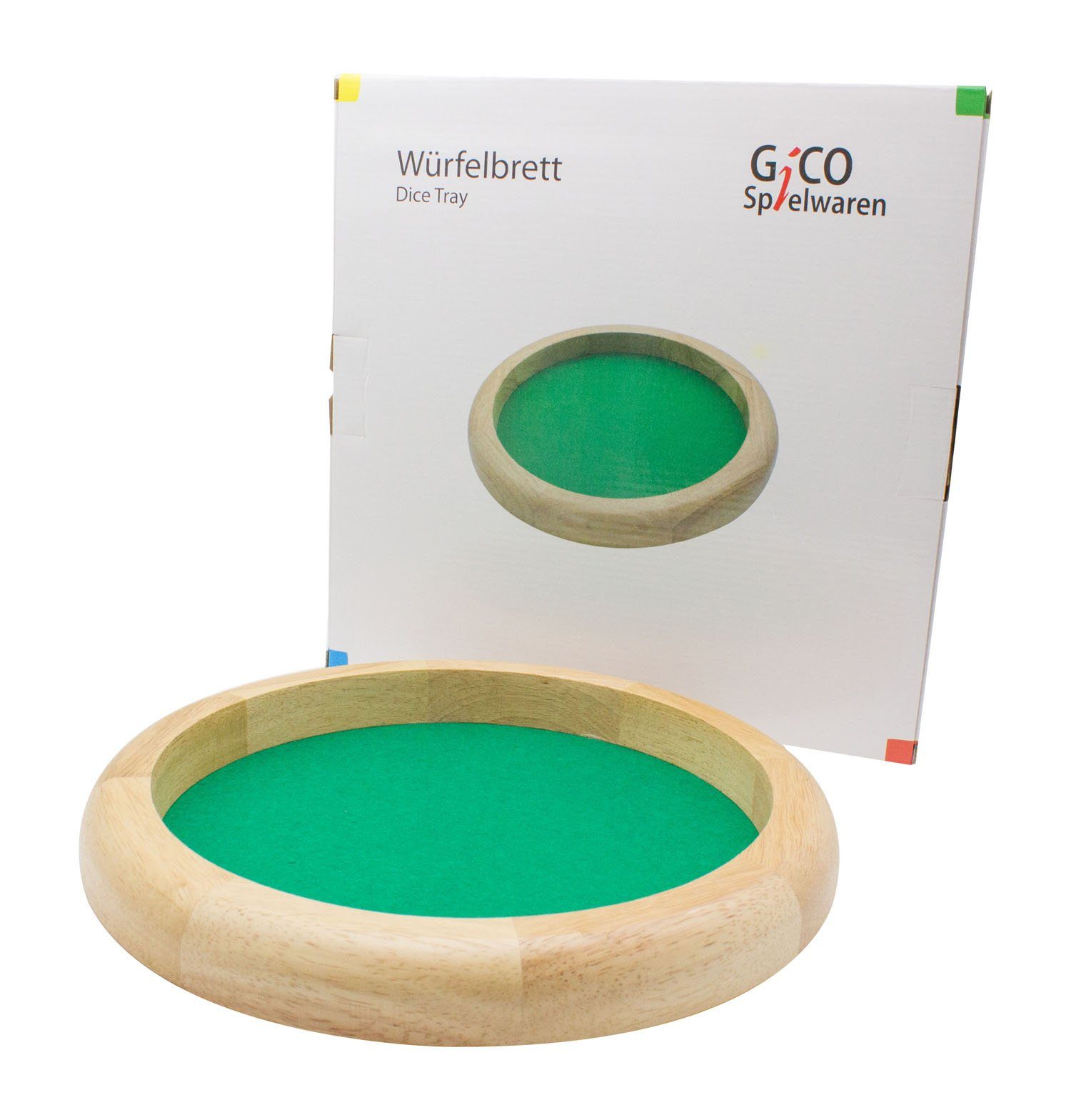 Spielesammlung GICO Würfelteller / Würfelbrett rund aus Holz D. 29 cm 7955