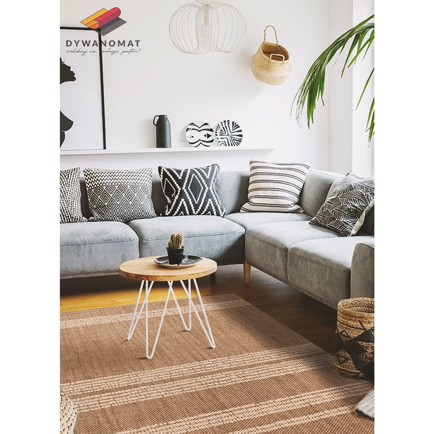 Tulup Vinylteppich Wohnzimmer Teppich PVC-Bodenmatte Dekorative Waschbarer Stoffmuster, Rechteckig