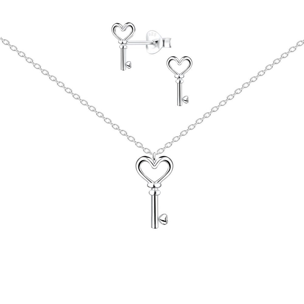 ALEXANDER YORK Schmuckset SCHLÜSSEL, 4-tlg. (Kette mit Anhänger, Ohrstecker günstig online kaufen