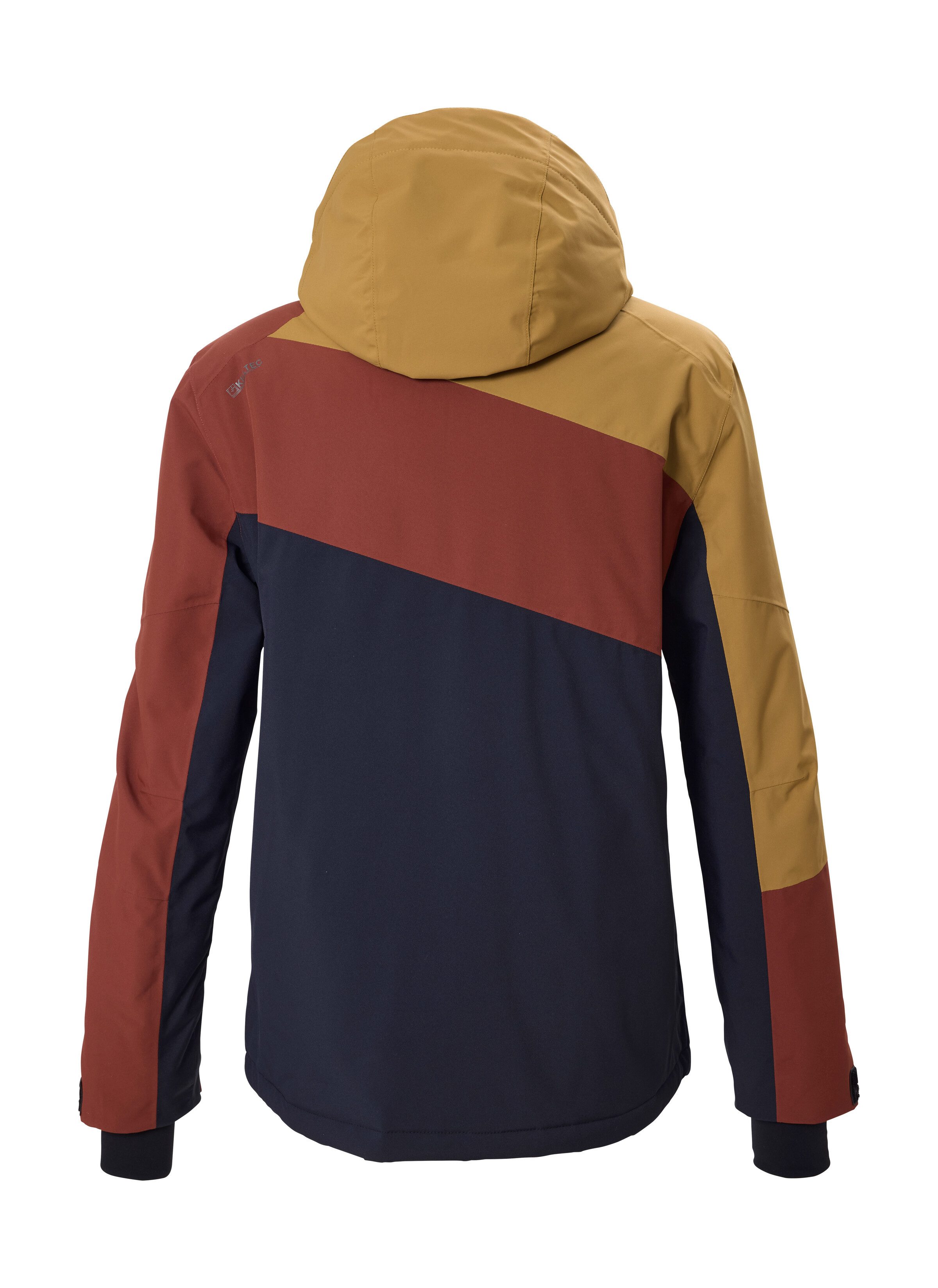 Killtec Skijacke KSW 89 MN SKI JCKT Mehrfarbige, wasserdichte Skijacke mit abnehmbarer Kapuze